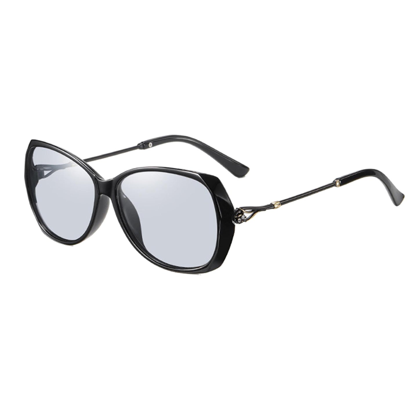 Women Sunglasses Fashion Polarized Driving Sun Glasses Black Change Lens