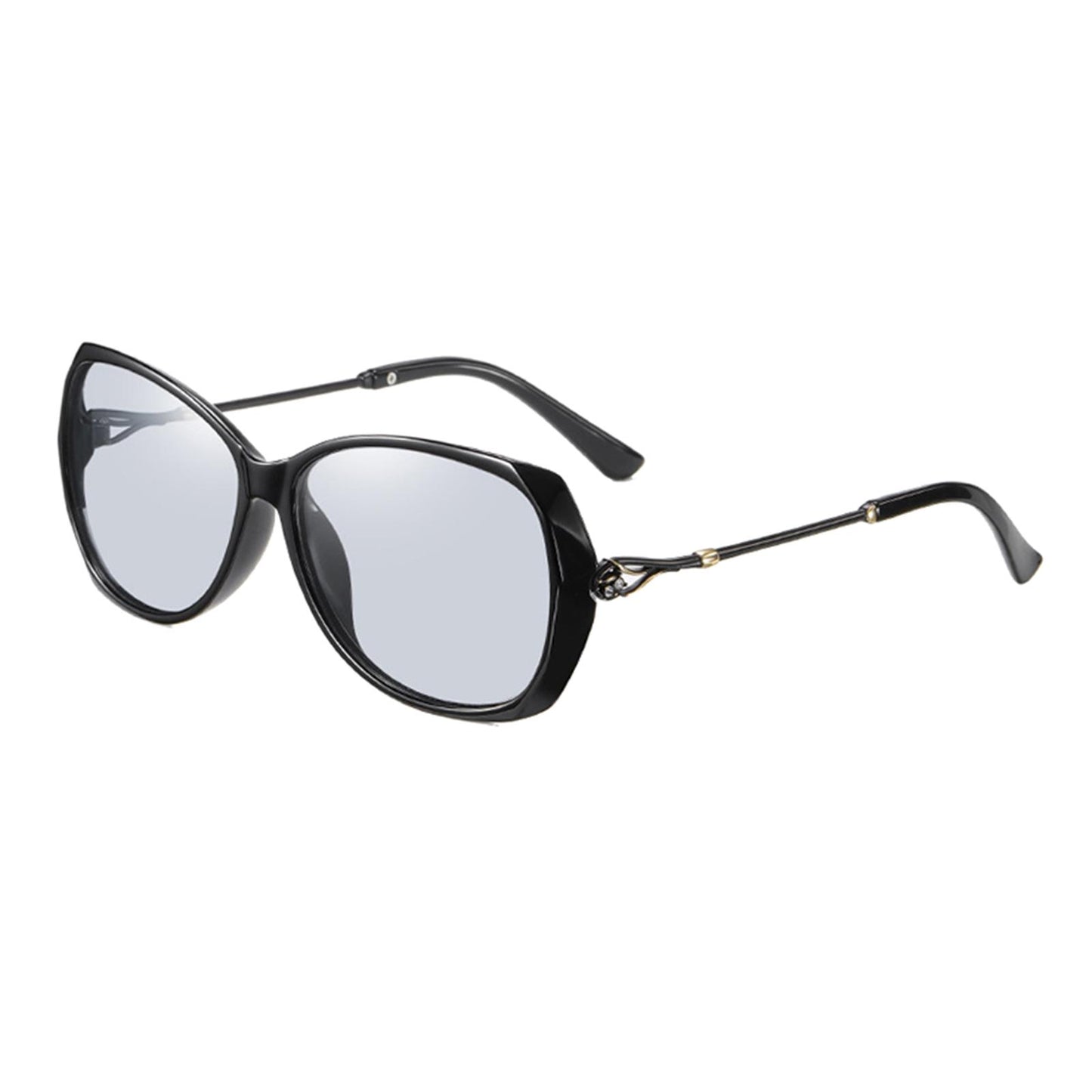 Women Sunglasses Fashion Polarized Driving Sun Glasses Black Change Lens