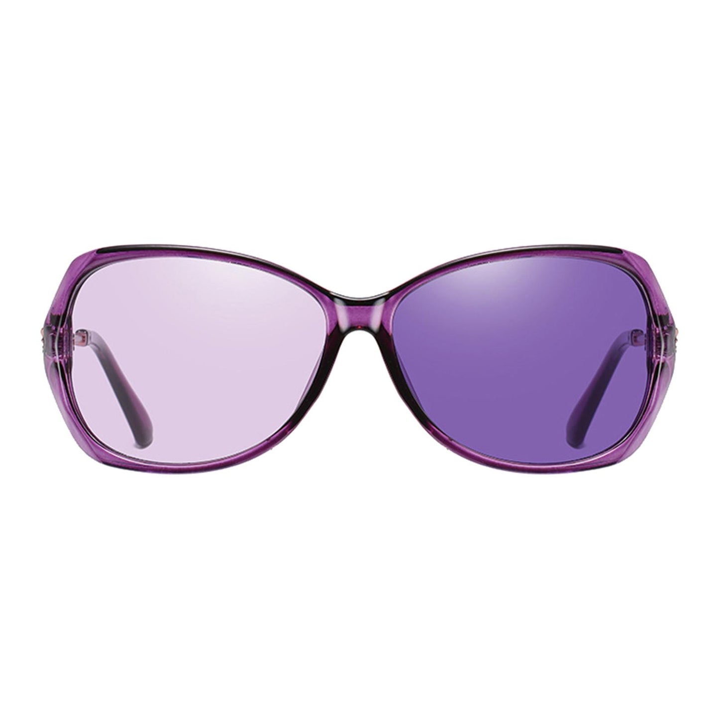 Women Sunglasses Fashion Polarized Driving Sun Glasses Purple Change Lens