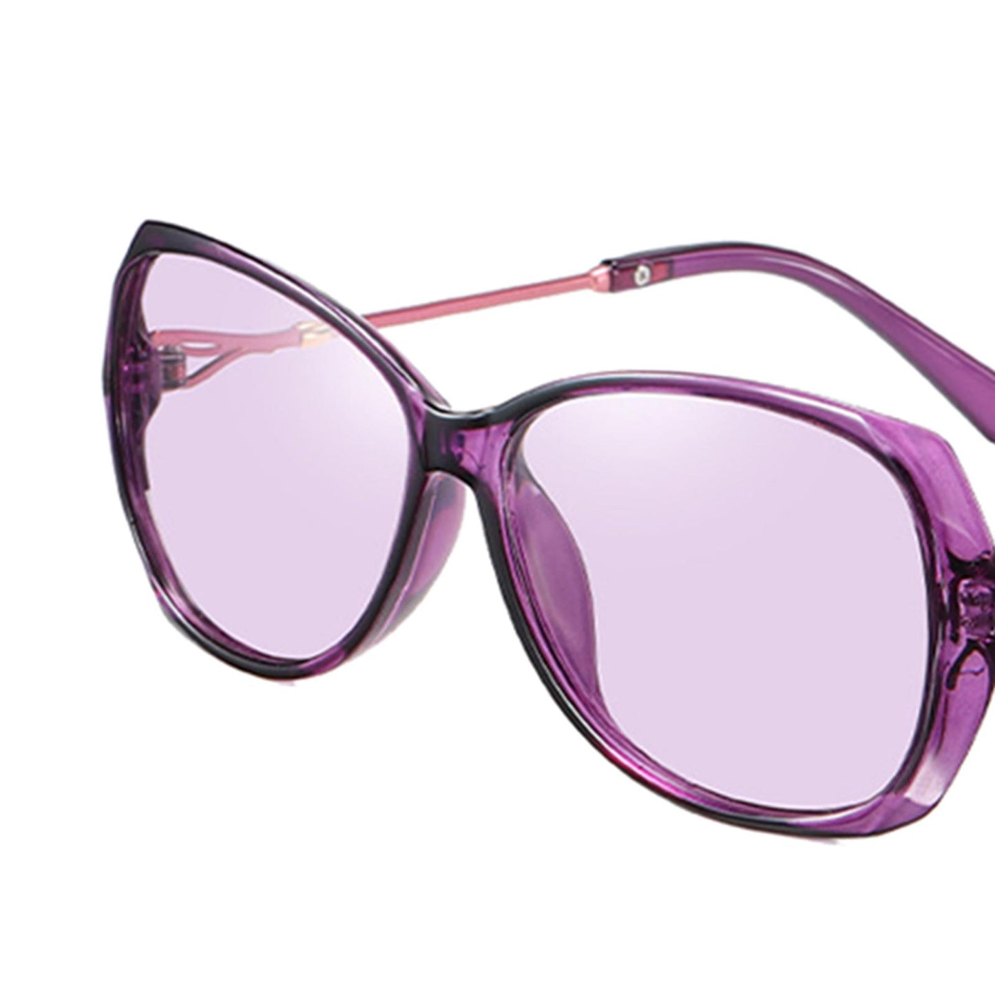 Women Sunglasses Fashion Polarized Driving Sun Glasses Purple Change Lens