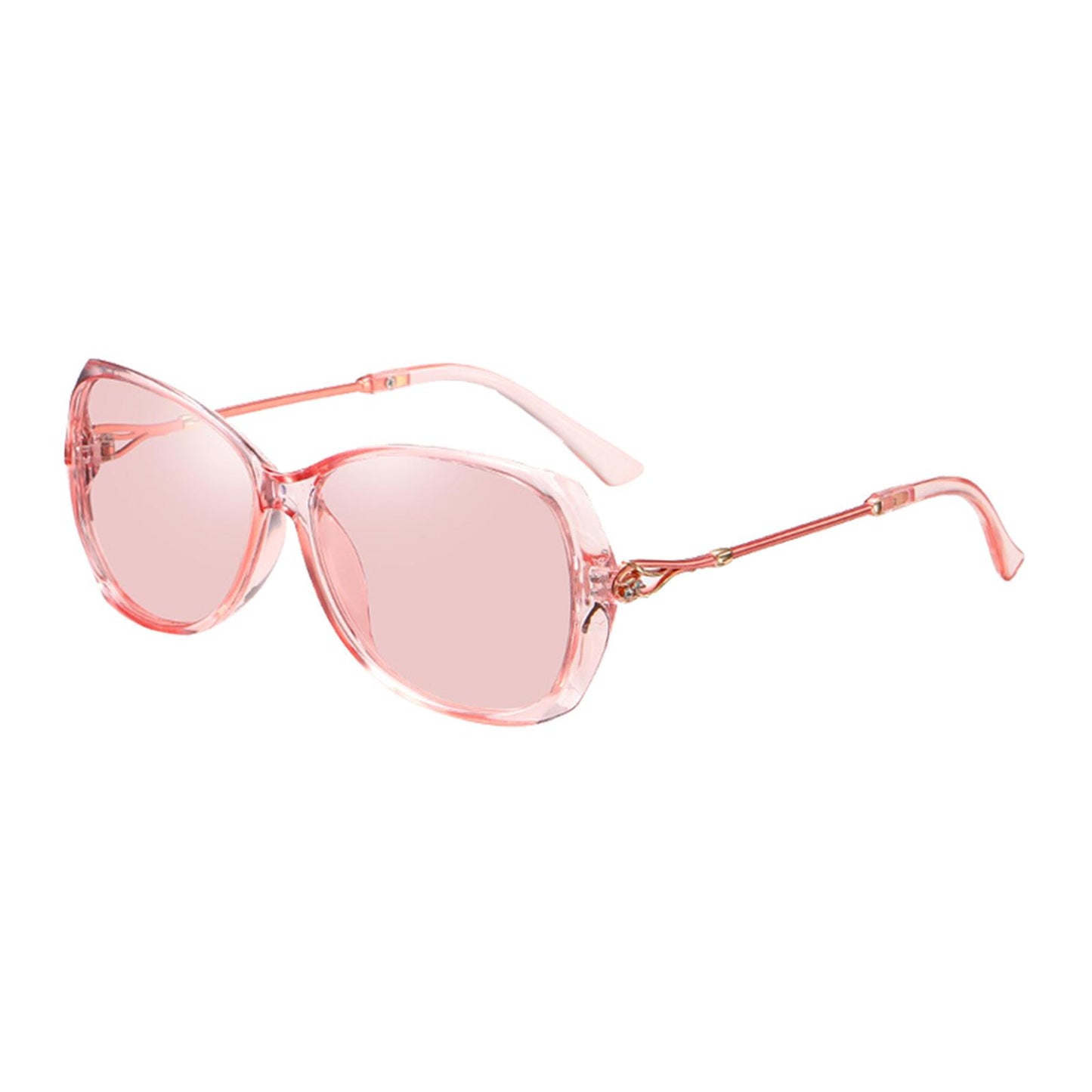 Women Sunglasses Fashion Polarized Driving Sun Glasses Pink Change Lens