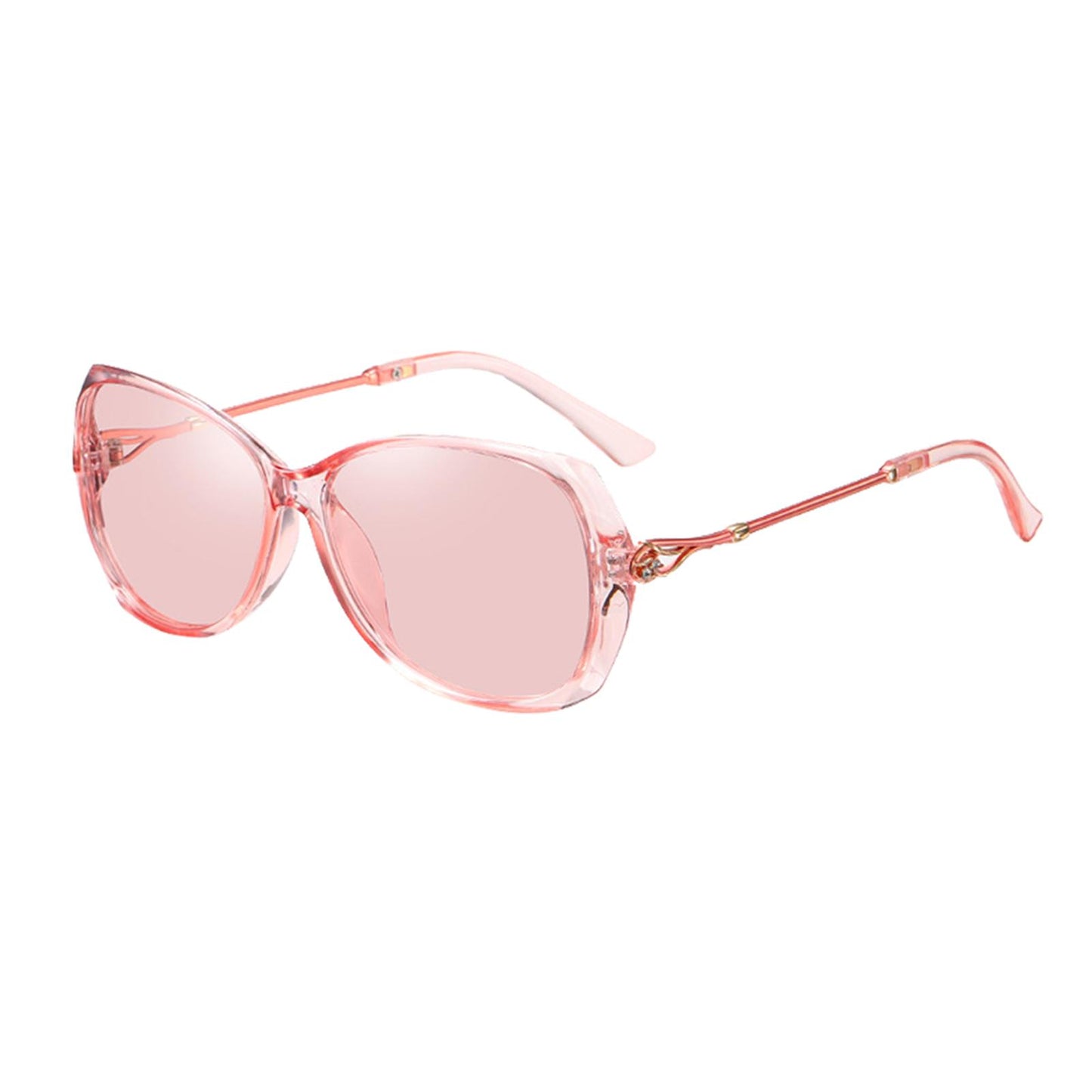 Women Sunglasses Fashion Polarized Driving Sun Glasses Pink Change Lens