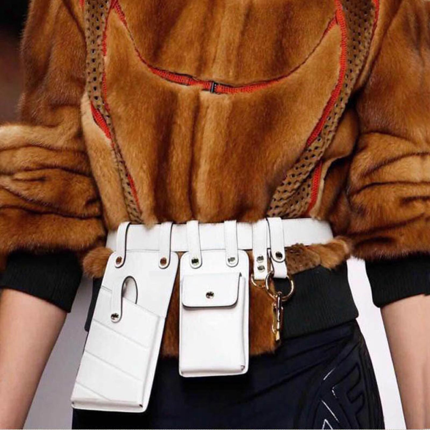Waist Bag Crossbody Phone Pouch Fanny Pack Purse Designer Hip Pocket White