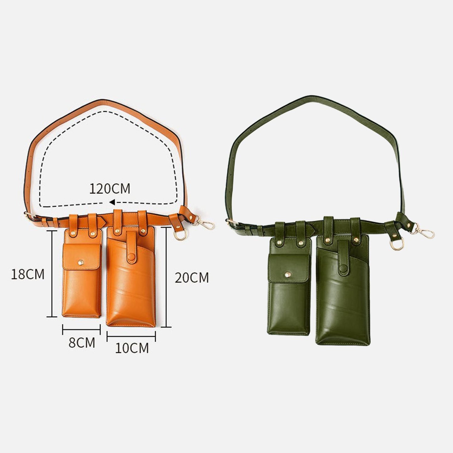 Waist Bag Crossbody Phone Pouch Fanny Pack Purse Designer Hip Pocket Green