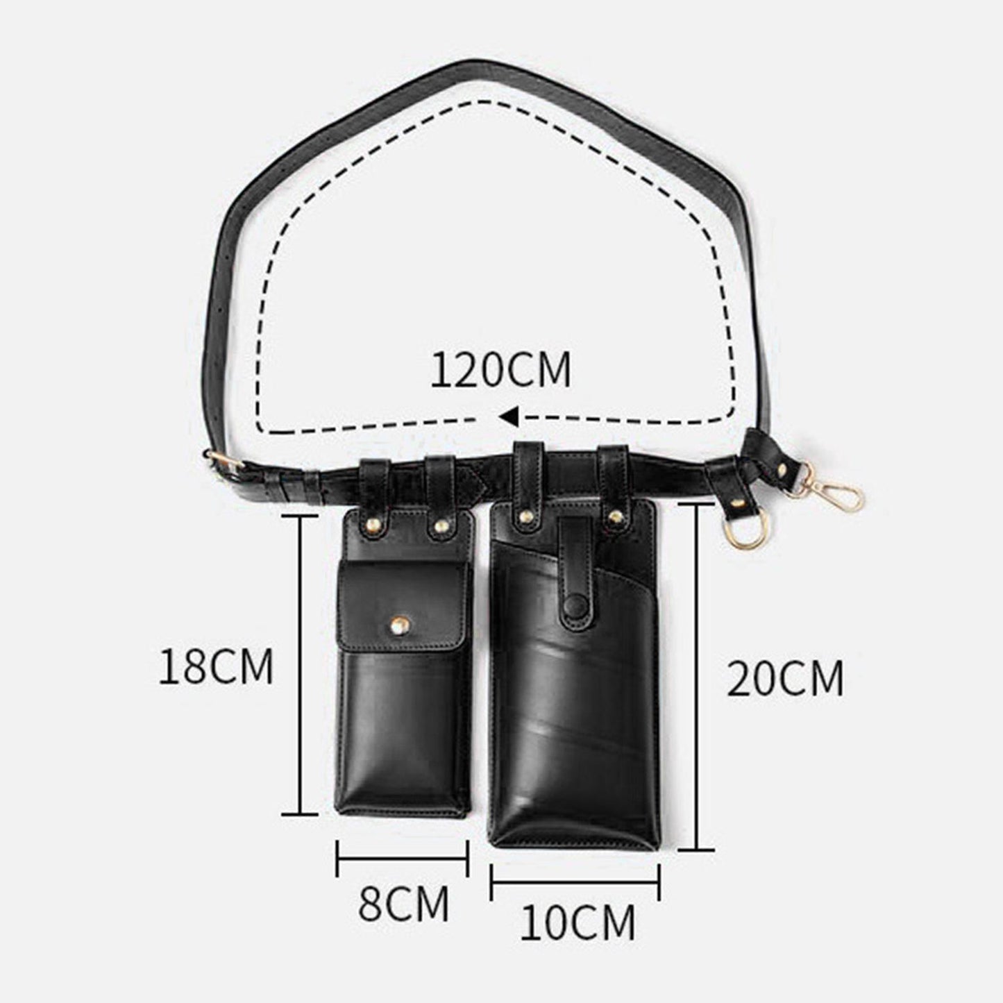 Waist Bag Crossbody Phone Pouch Fanny Pack Purse Designer Hip Pocket Black