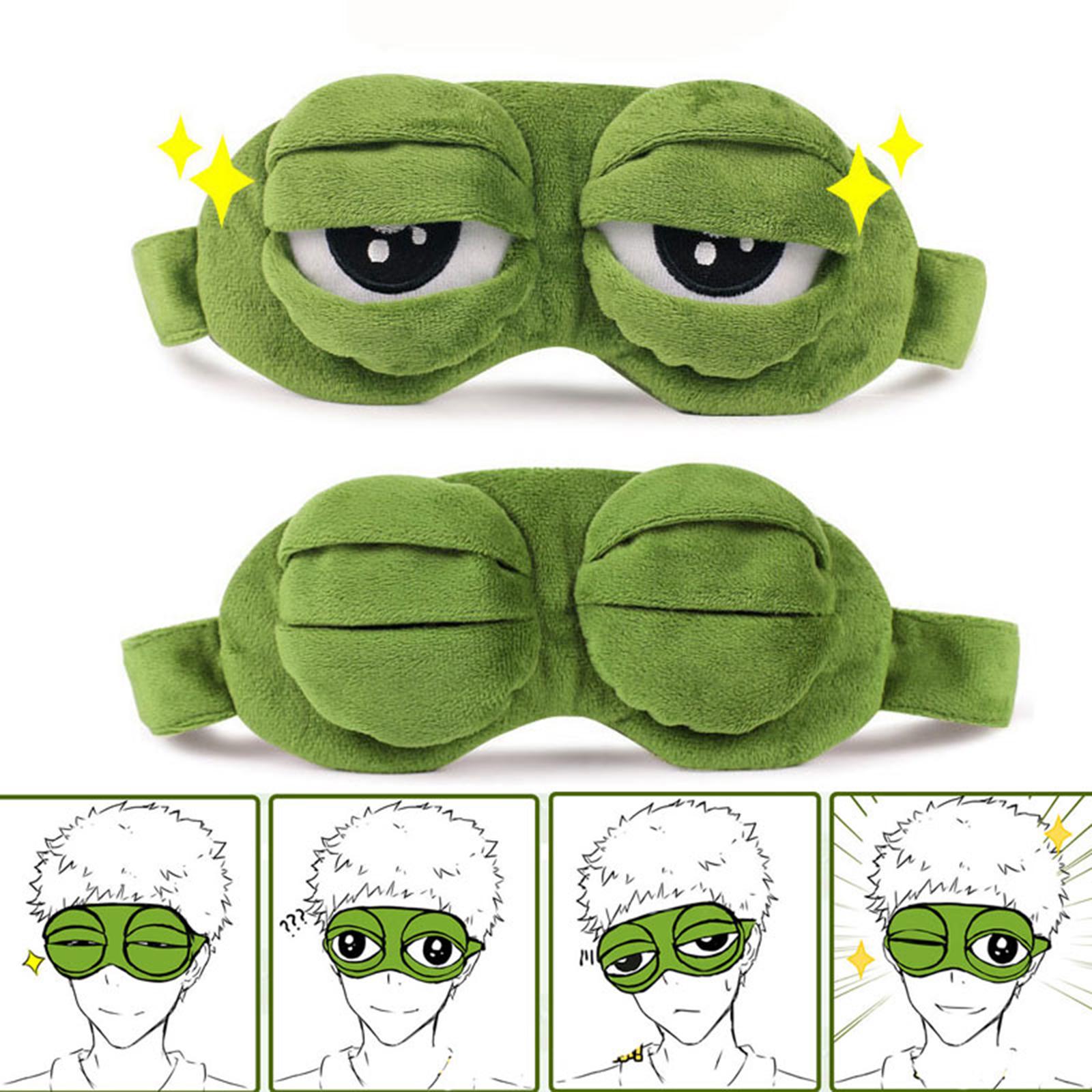 Travel Sleep Eye Mask Frog Padded Shade Cover Animal Sleeping Blindfold