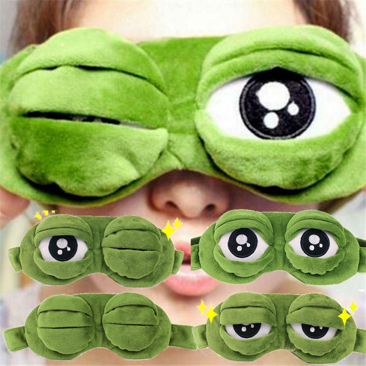 Travel Sleep Eye Mask Frog Padded Shade Cover Animal Sleeping Blindfold