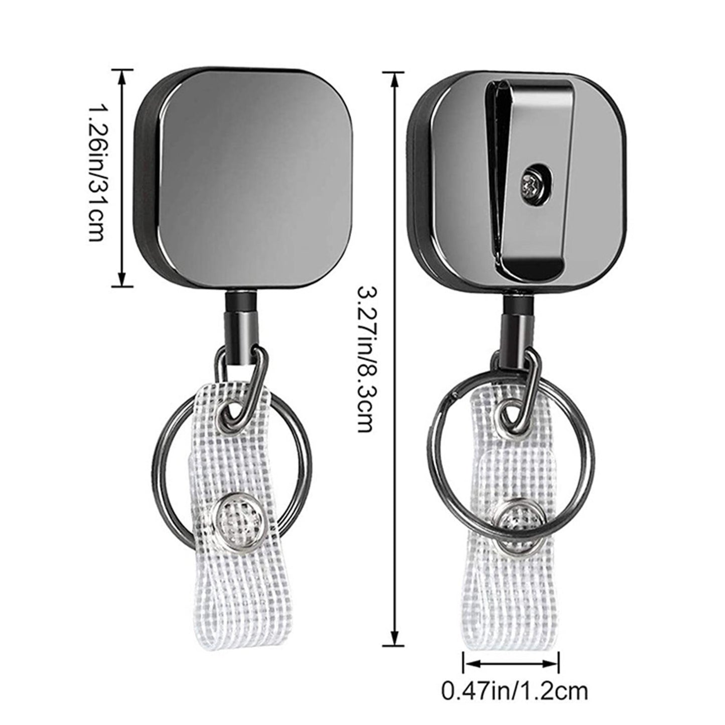 Retractable Badge Holders for Card Keychain Badge Holder  Square