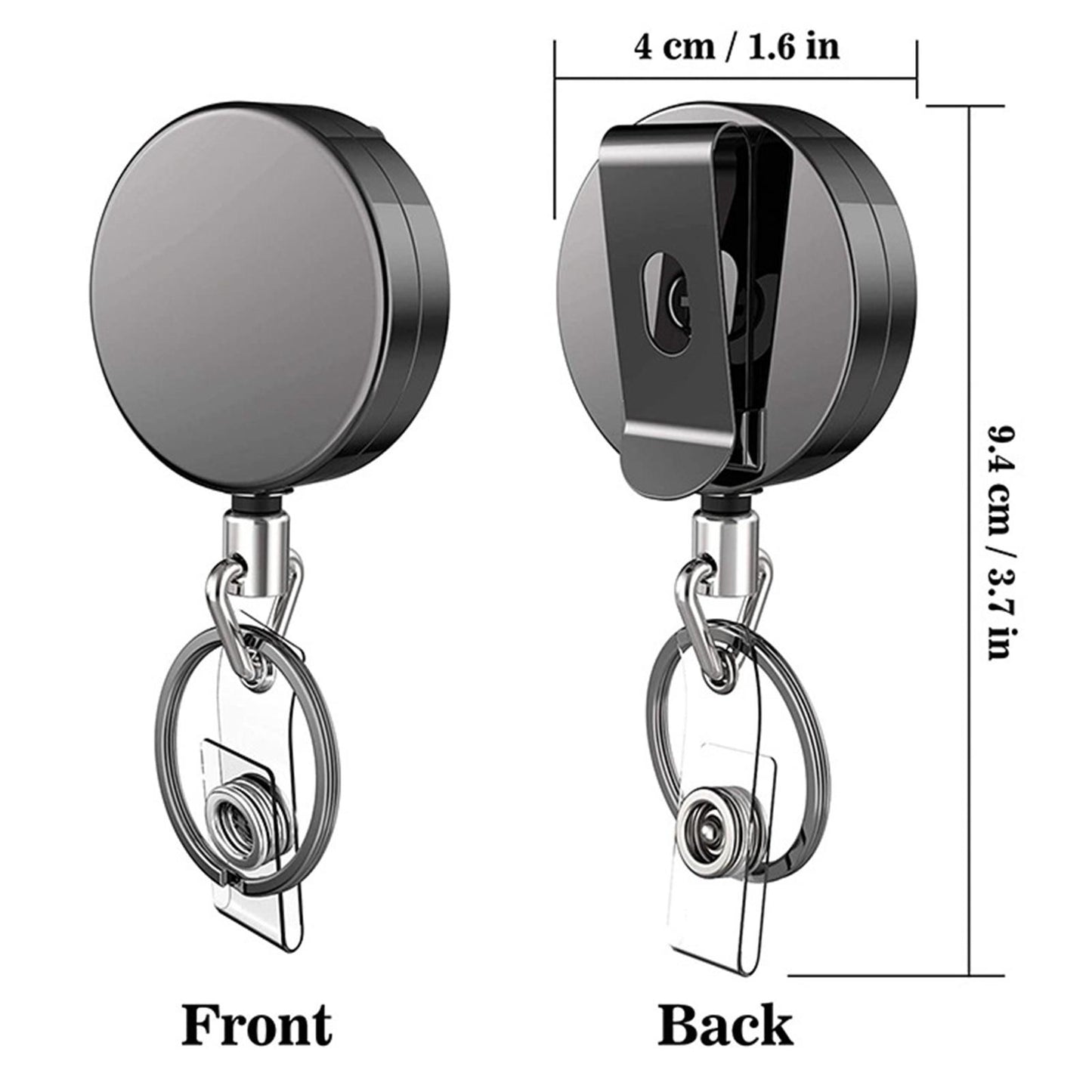 Retractable Badge Holders for Card Keychain Badge Holder  Round