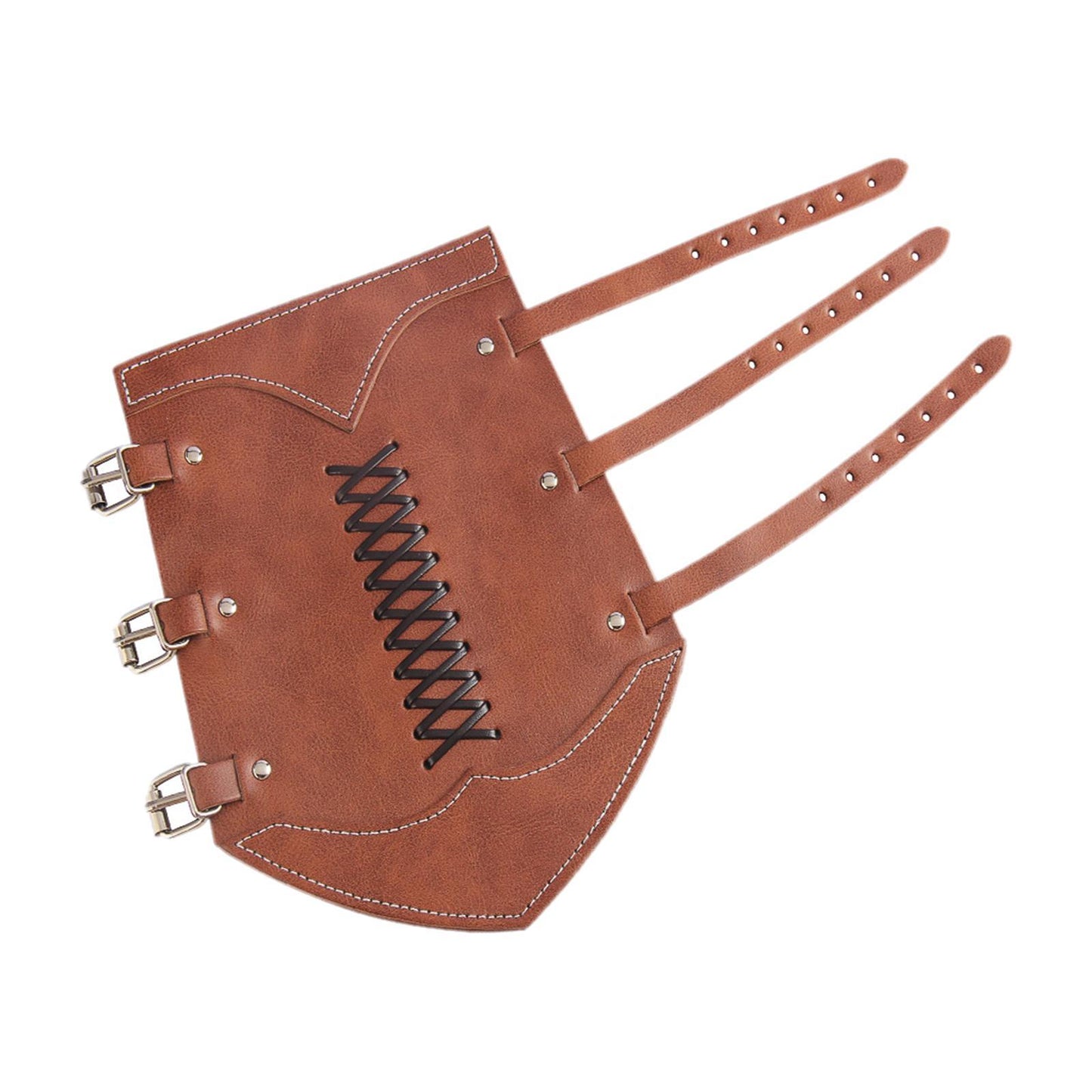 Gauntlet Medieval Costume Bracers Cosplay Horsing Riding Men Women Coffee