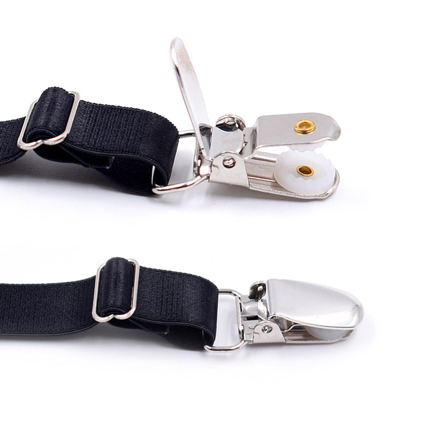 2x Shirt Stays Suspenders Leg Garters Adjustable Elastic Holders Men Women B