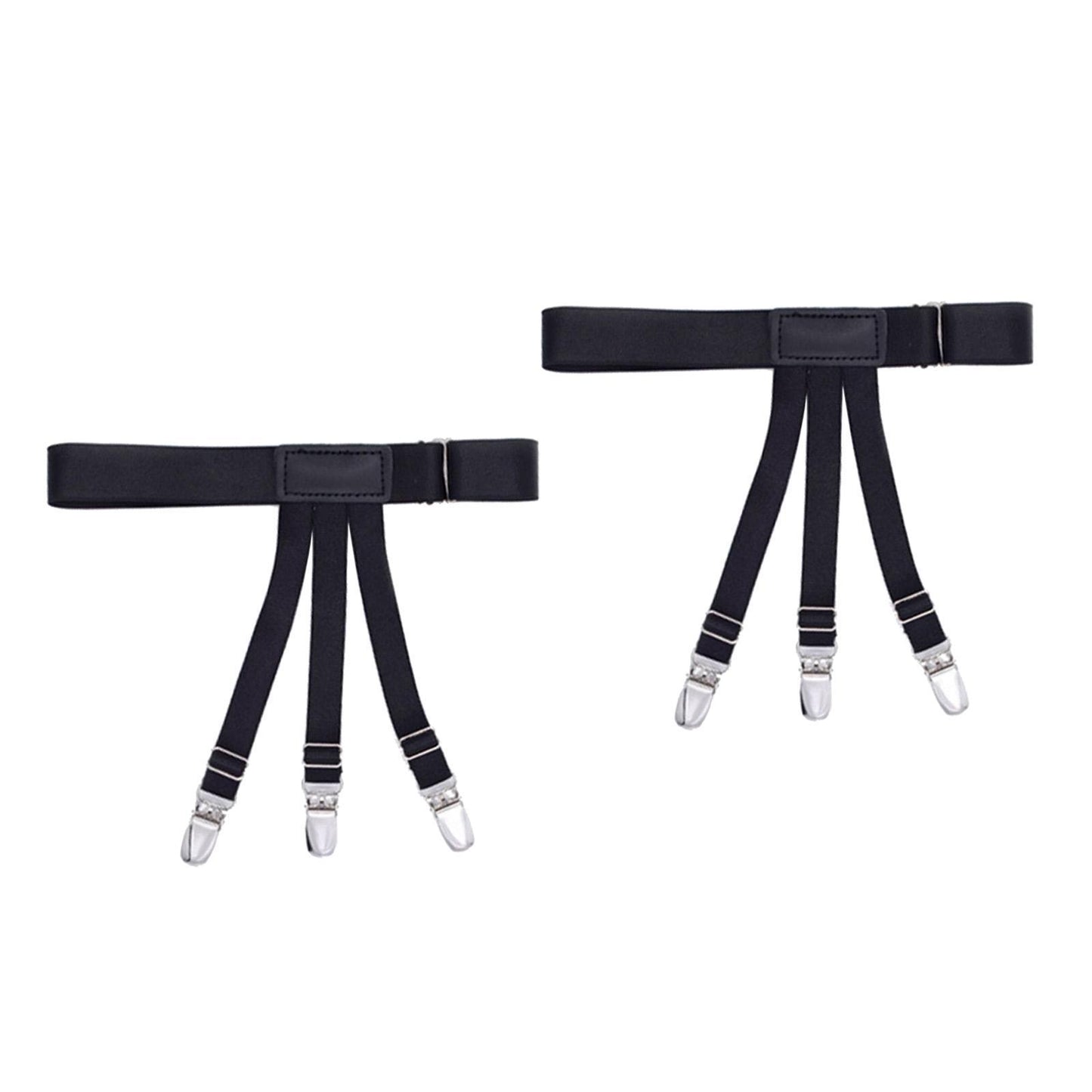 2x Shirt Stays Suspenders Leg Garters Adjustable Elastic Holders Men Women B