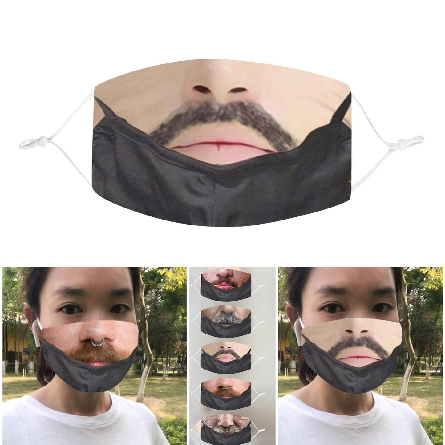 Funny Face Mask Breathable Washable Mouth Protection Reusable Mouth Mask C