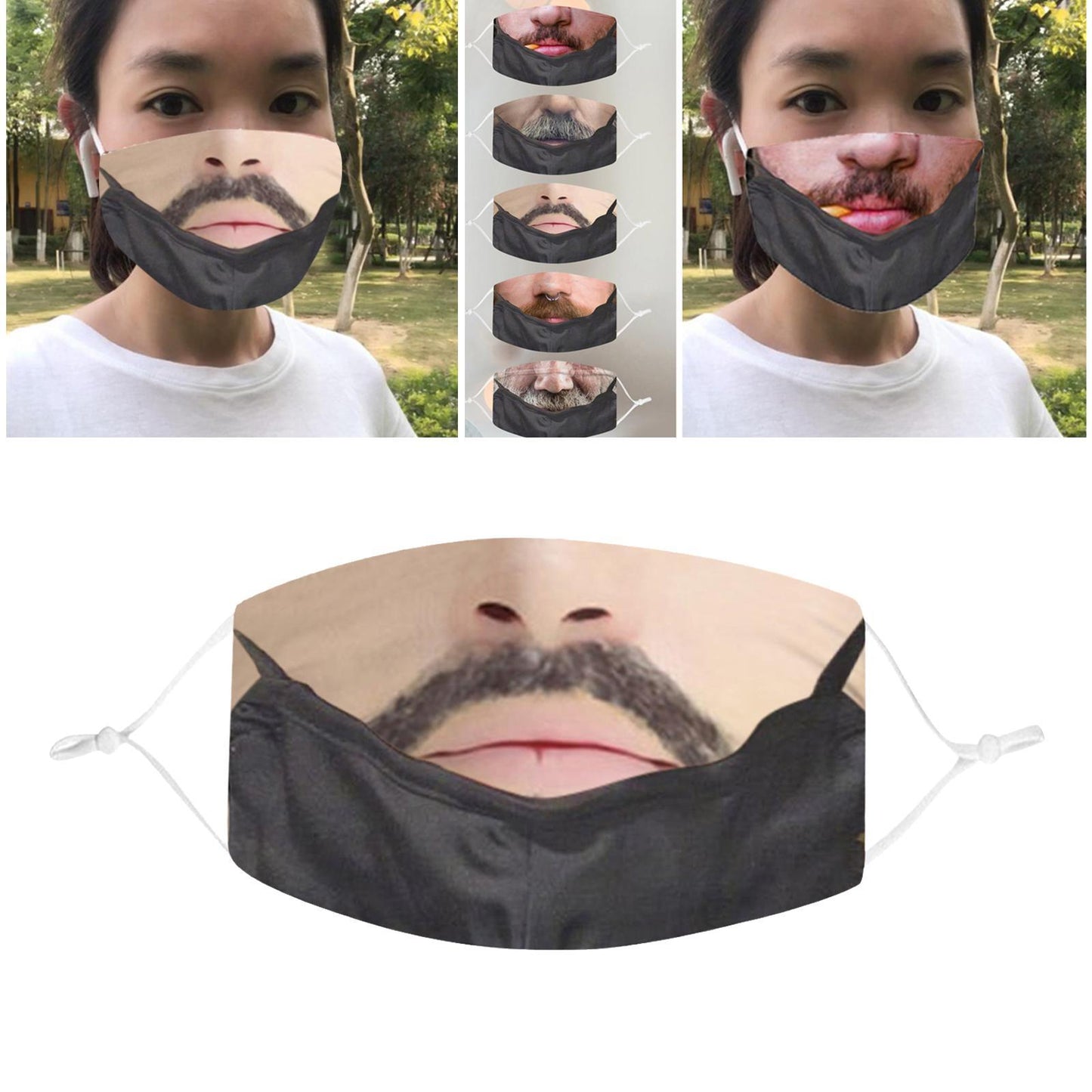 Funny Face Mask Breathable Washable Mouth Protection Reusable Mouth Mask C