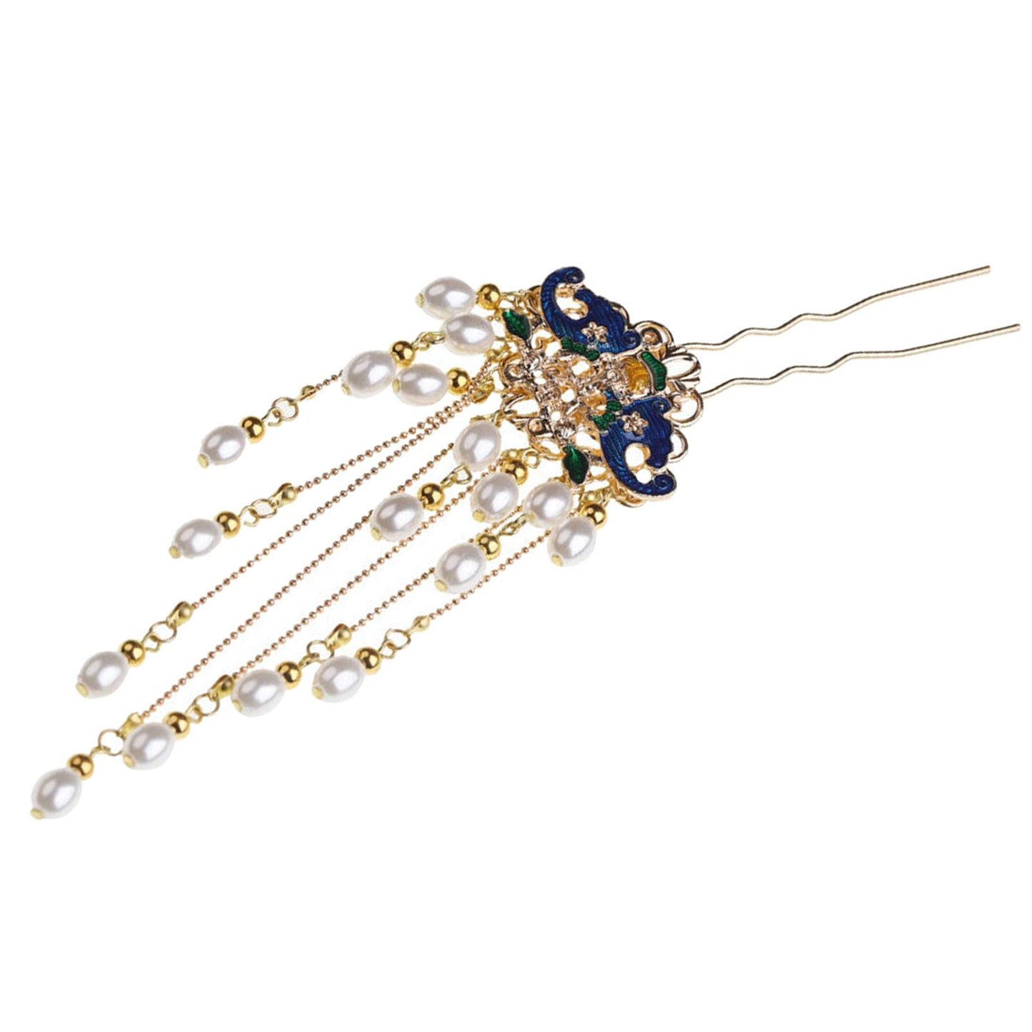 Women Flower Crystal Hair Pins Clips Bridesmaid Bridal Hair Decor Hair Stick