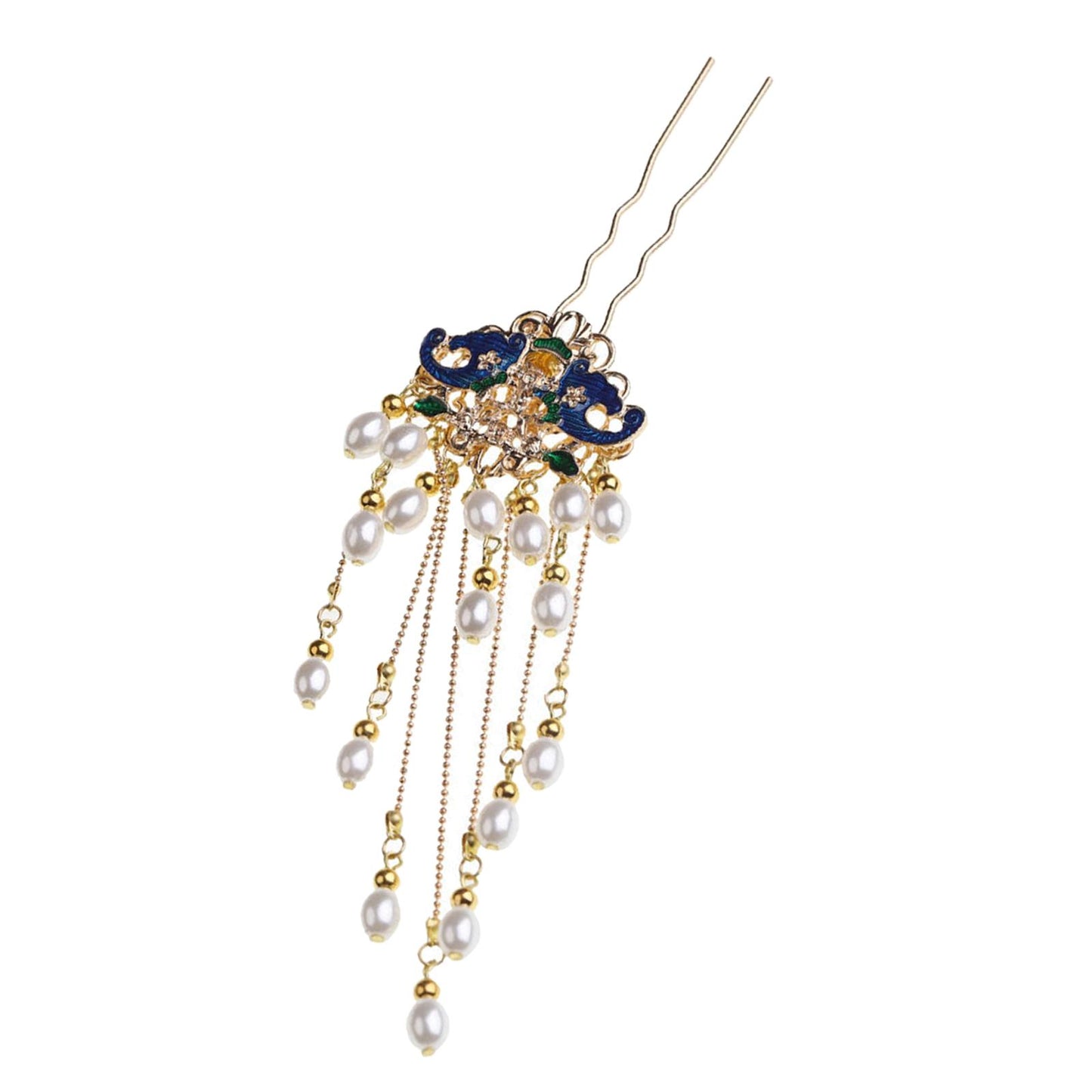 Women Flower Crystal Hair Pins Clips Bridesmaid Bridal Hair Decor Hair Stick