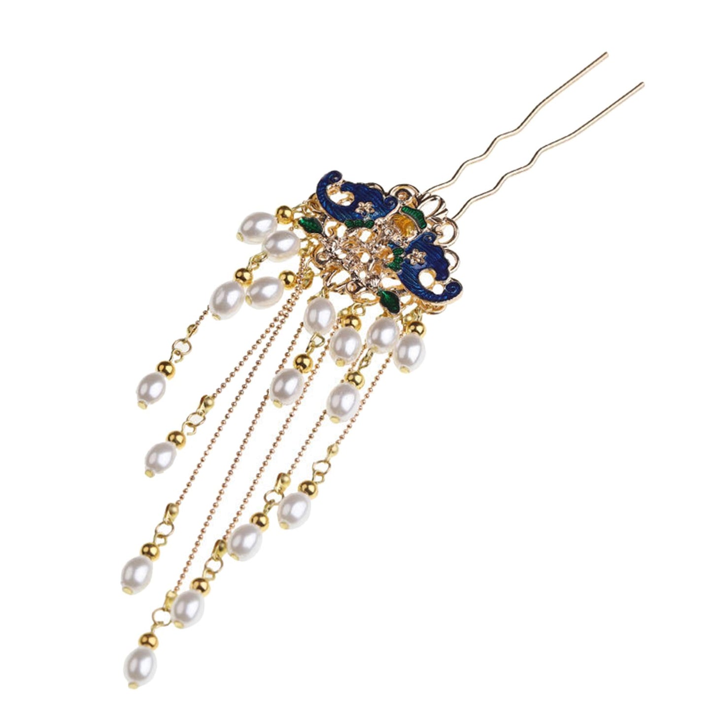 Women Flower Crystal Hair Pins Clips Bridesmaid Bridal Hair Decor Hair Stick