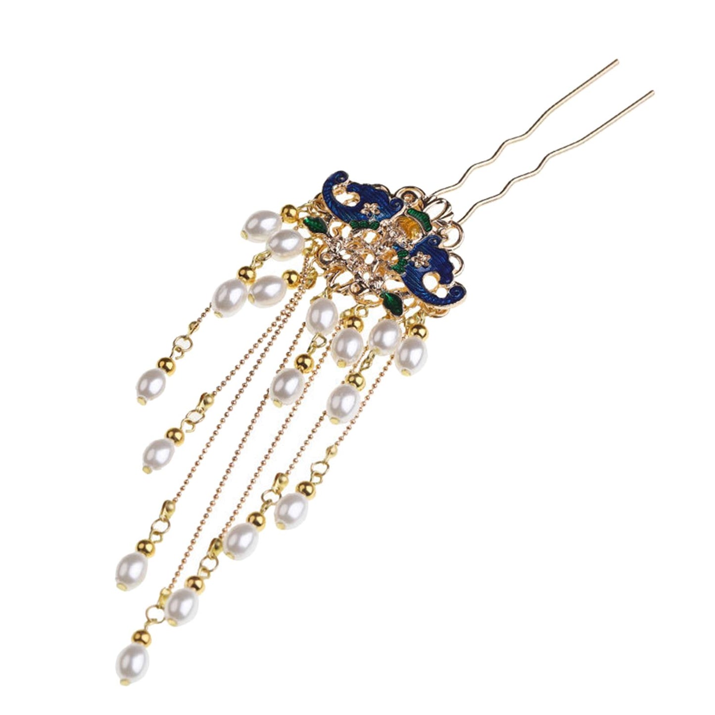 Women Flower Crystal Hair Pins Clips Bridesmaid Bridal Hair Decor Hair Stick