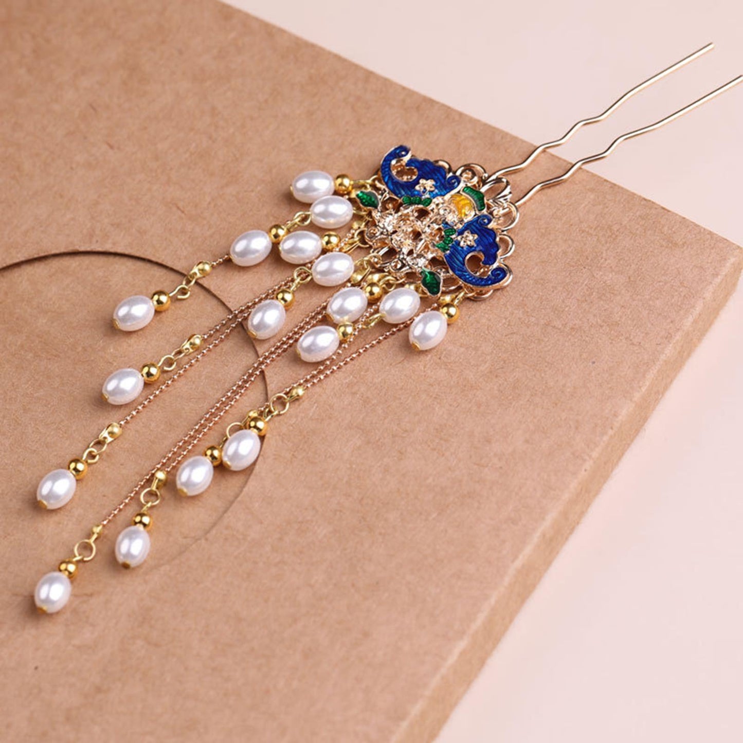 Women Flower Crystal Hair Pins Clips Bridesmaid Bridal Hair Decor Hair Stick
