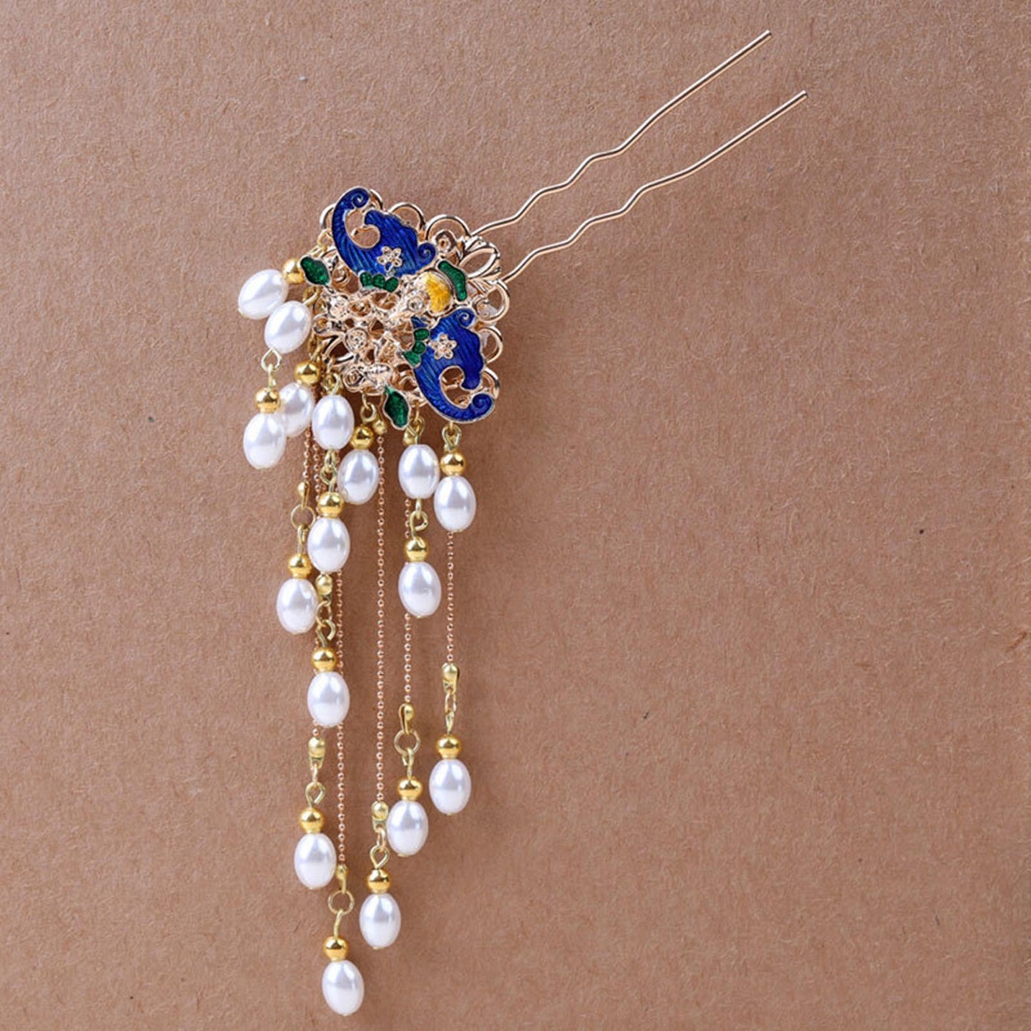 Women Flower Crystal Hair Pins Clips Bridesmaid Bridal Hair Decor Hair Stick
