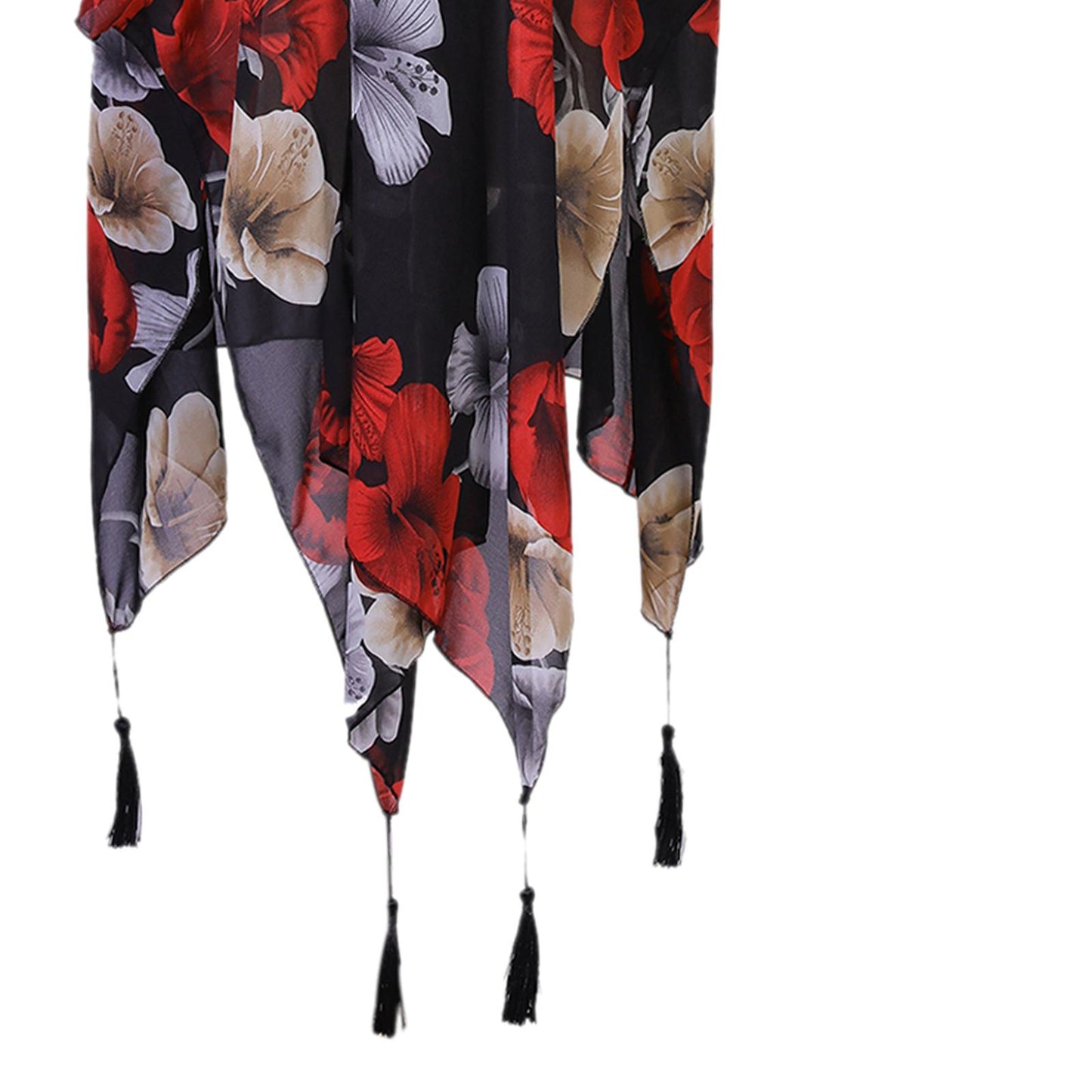 Lady Summer Floral Short Coat Sun Protection Cardigan Outwear Chiffon Top