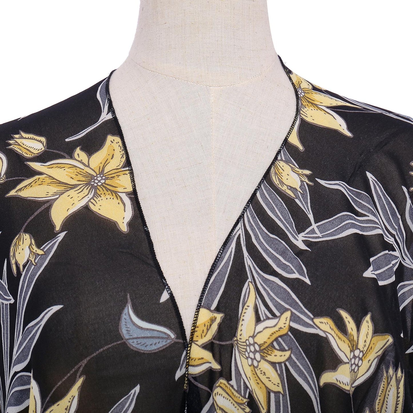 Lady Floral Coat Sun Protection Cardigan Cape Chiffon Top Beach Cover Up New