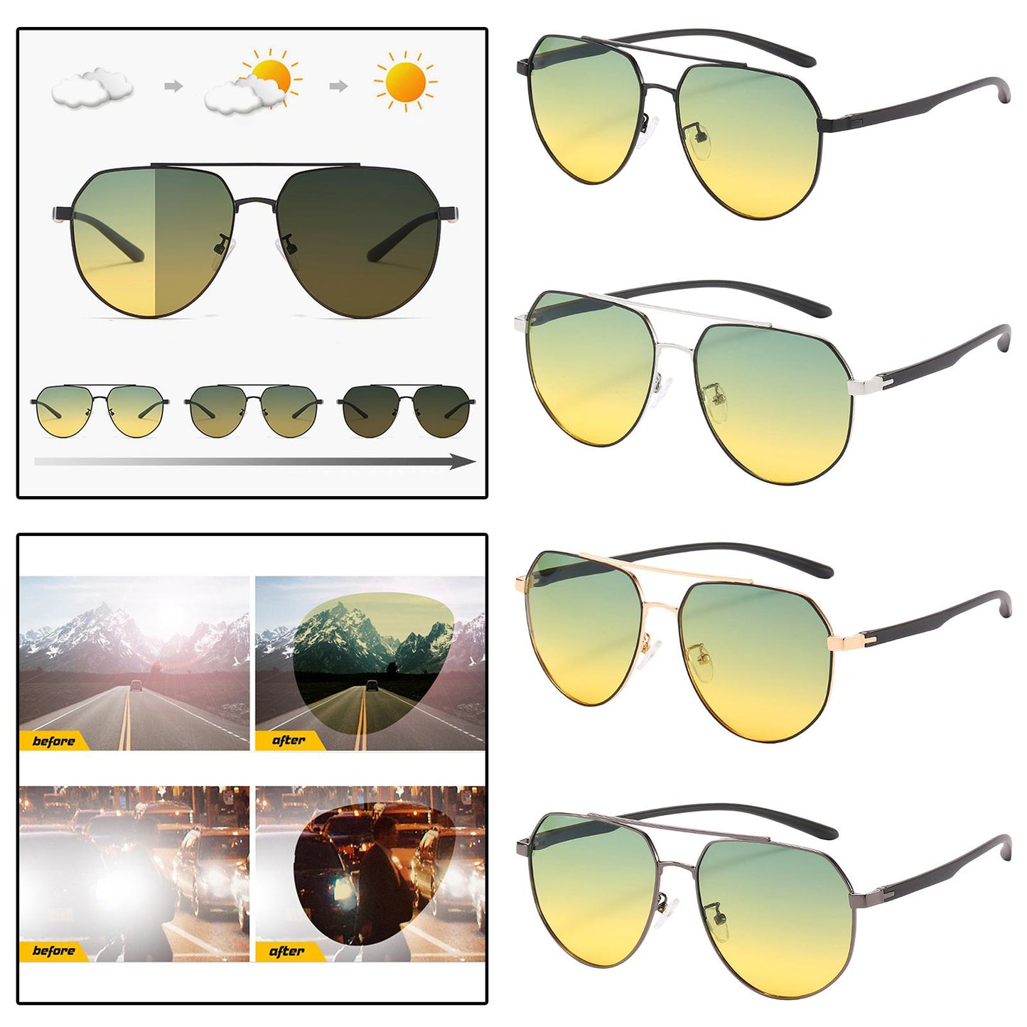 Polarized Sunglasses for Men Sport Cycling Driving Glasses Lightweight black
