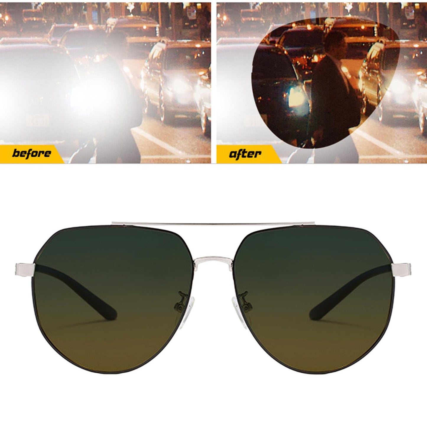 Polarized Sunglasses for Men Sport Cycling Driving Glasses Lightweight black silver