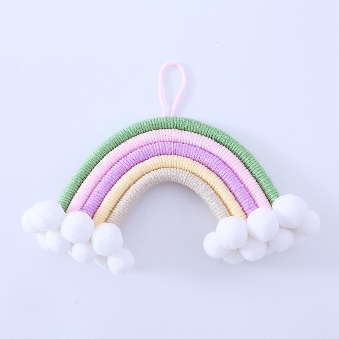 Hand Woven Rainbow Tapestry Cotton Yarn Hanging Bedroom Home Decor Craft D