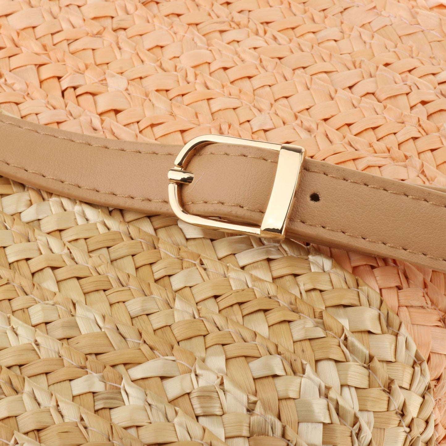 Women Girl Straw Shoulder Bag Summer Tote Holiday Travel Rattan Handbag Pink