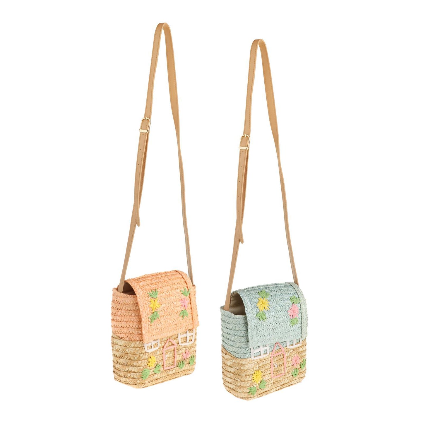 Women Girl Straw Shoulder Bag Summer Tote Holiday Travel Rattan Handbag Pink