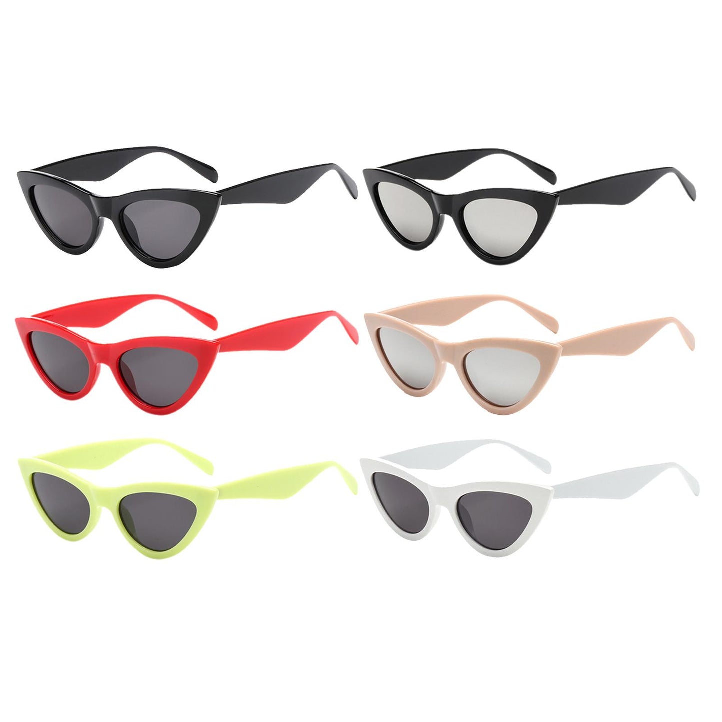 Riding Glasses Fishing Glasses Retro Vintage Cateye Sun Glasses for Women Black