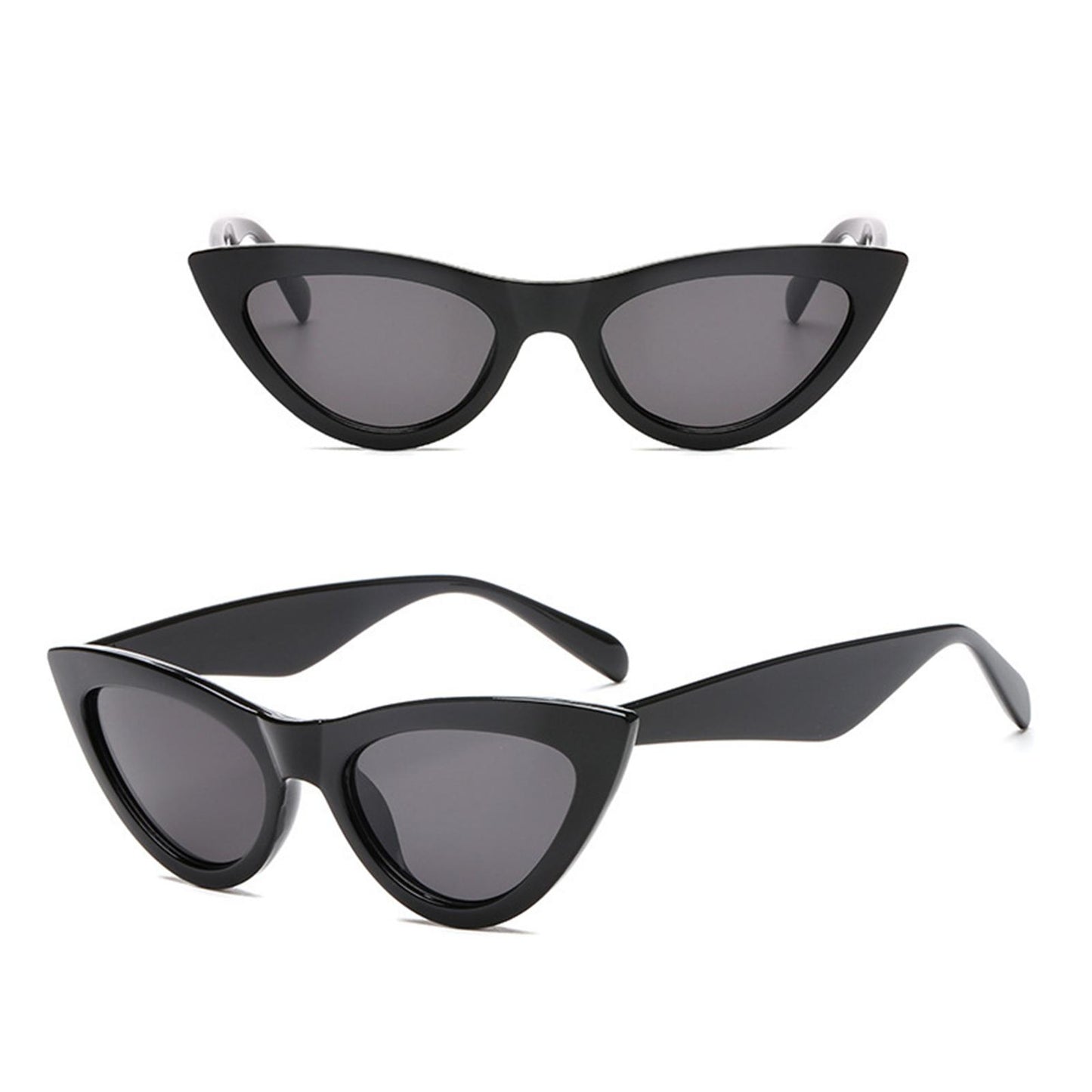 Riding Glasses Fishing Glasses Retro Vintage Cateye Sun Glasses for Women Black