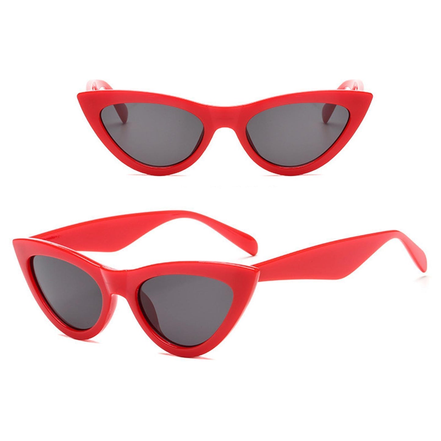 Riding Glasses Fishing Glasses Retro Vintage Cateye Sun Glasses for Women Red