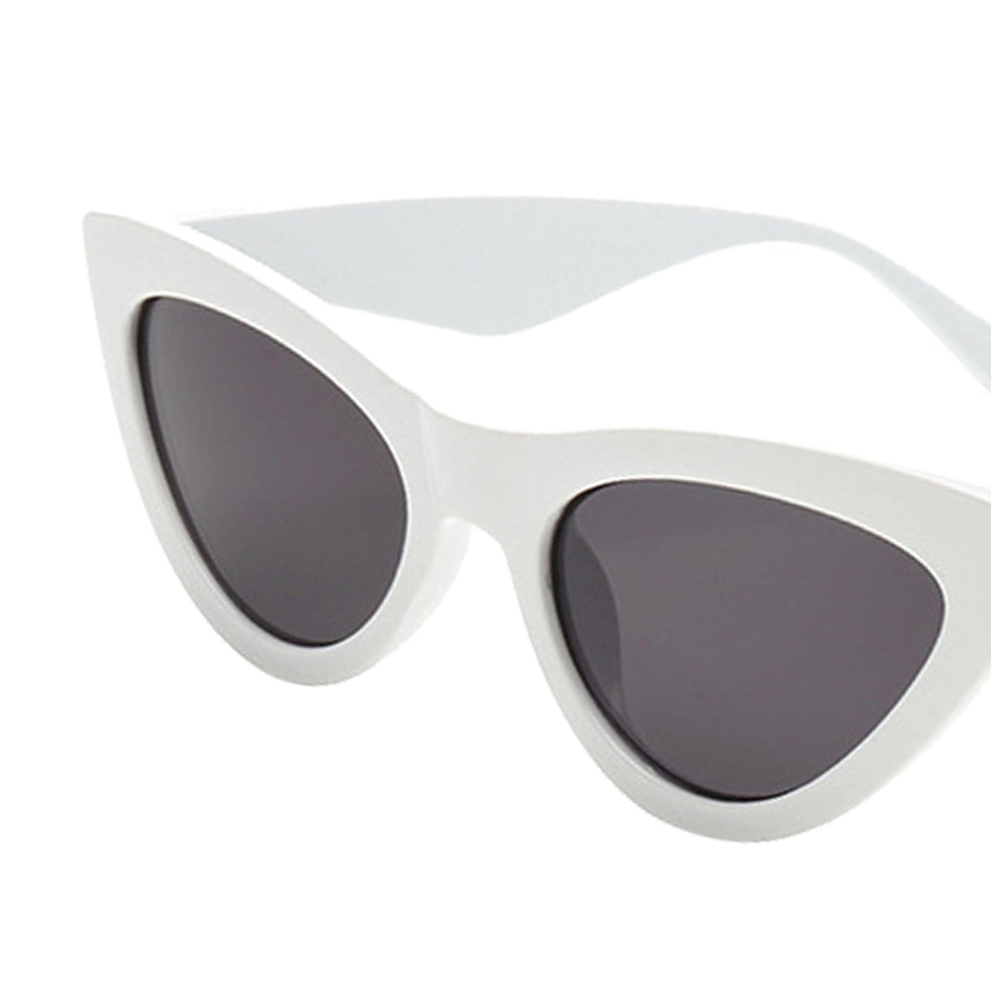 Riding Glasses Fishing Glasses Retro Vintage Cateye Sun Glasses for Women White