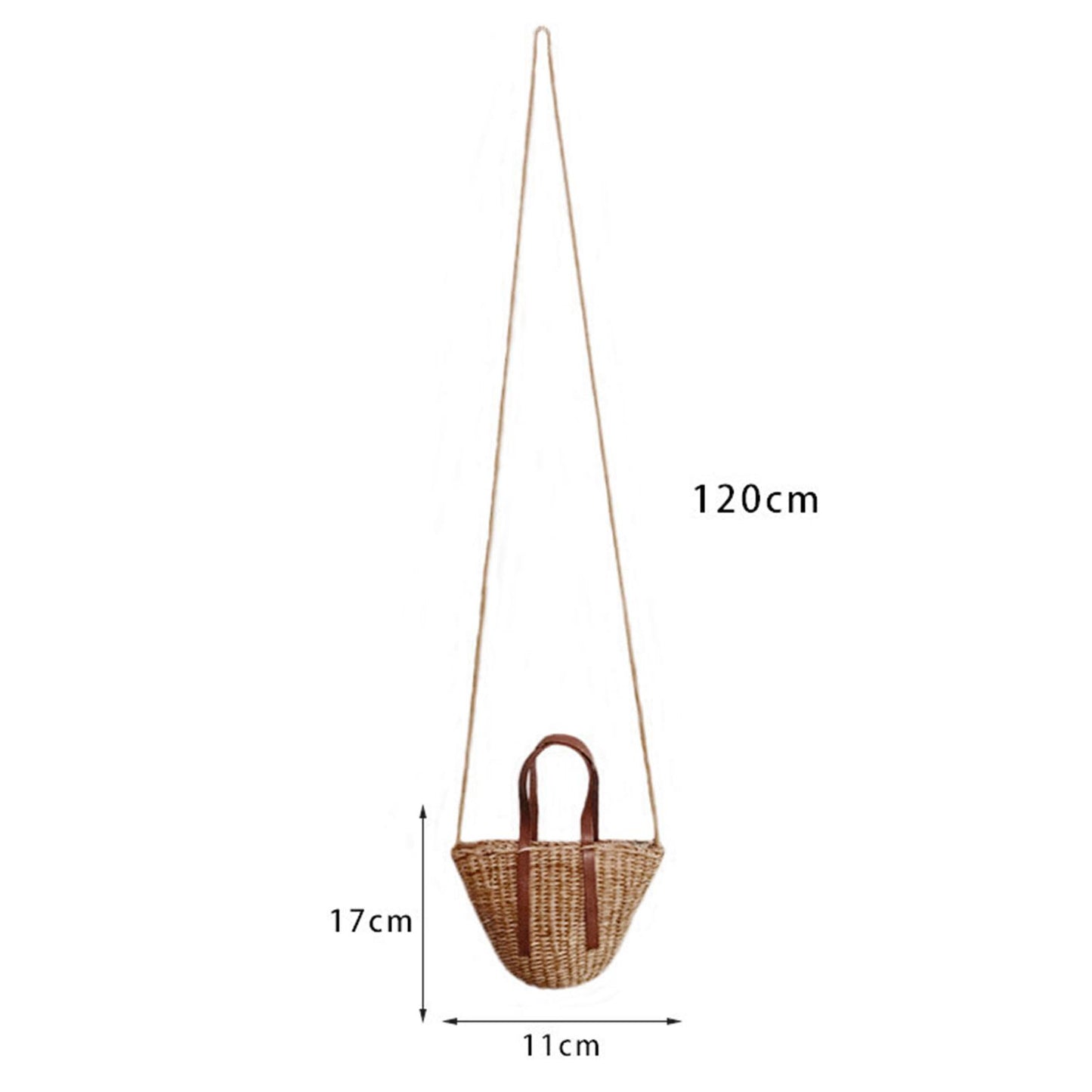 Bamboo Backpack with Lid and Shoulder Strap Handwoven Rattan Basket for Kids