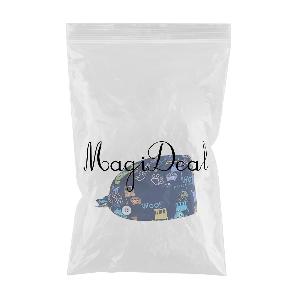 WOMEN SCRUB HAT SWEATBAND CAP BOUFFANT CAPS WITH BUTTONS Car