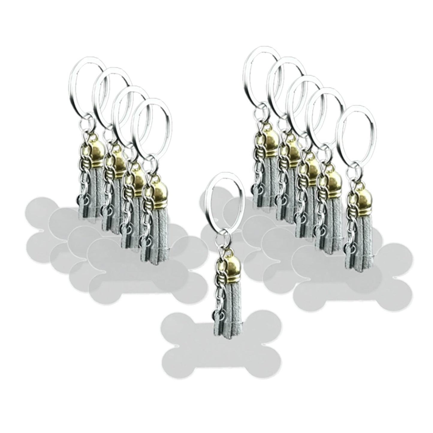 10pcs Acrylic Key Chain Keychain Blanks Pendants Charm Keyring Tassels