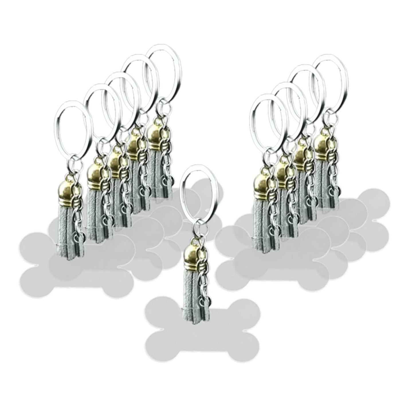 10pcs Acrylic Key Chain Keychain Blanks Pendants Charm Keyring Tassels
