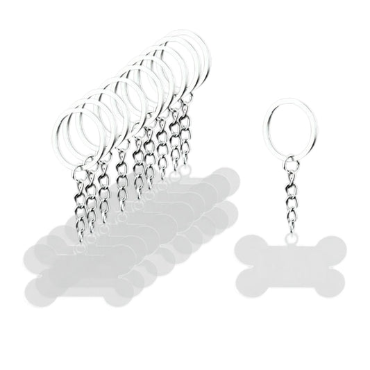10pcs Acrylic Key Chain Keychain Blanks Pendants Charm Keyring No Tassels