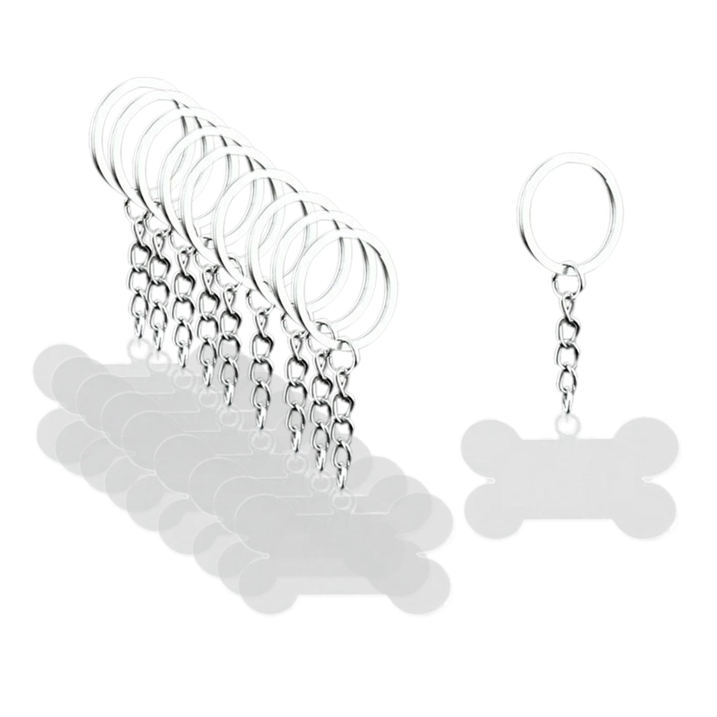 10pcs Acrylic Key Chain Keychain Blanks Pendants Charm Keyring No Tassels