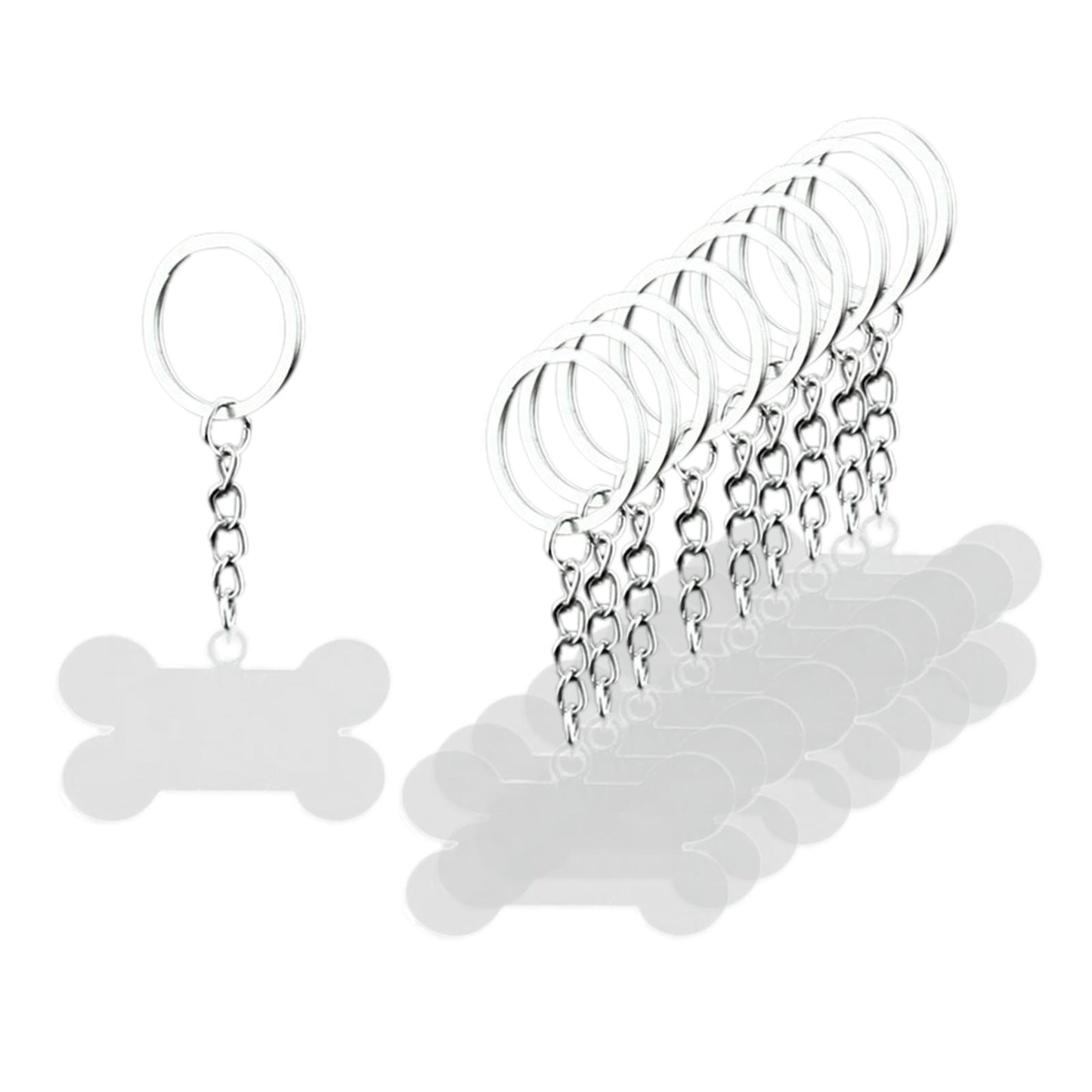 10pcs Acrylic Key Chain Keychain Blanks Pendants Charm Keyring No Tassels
