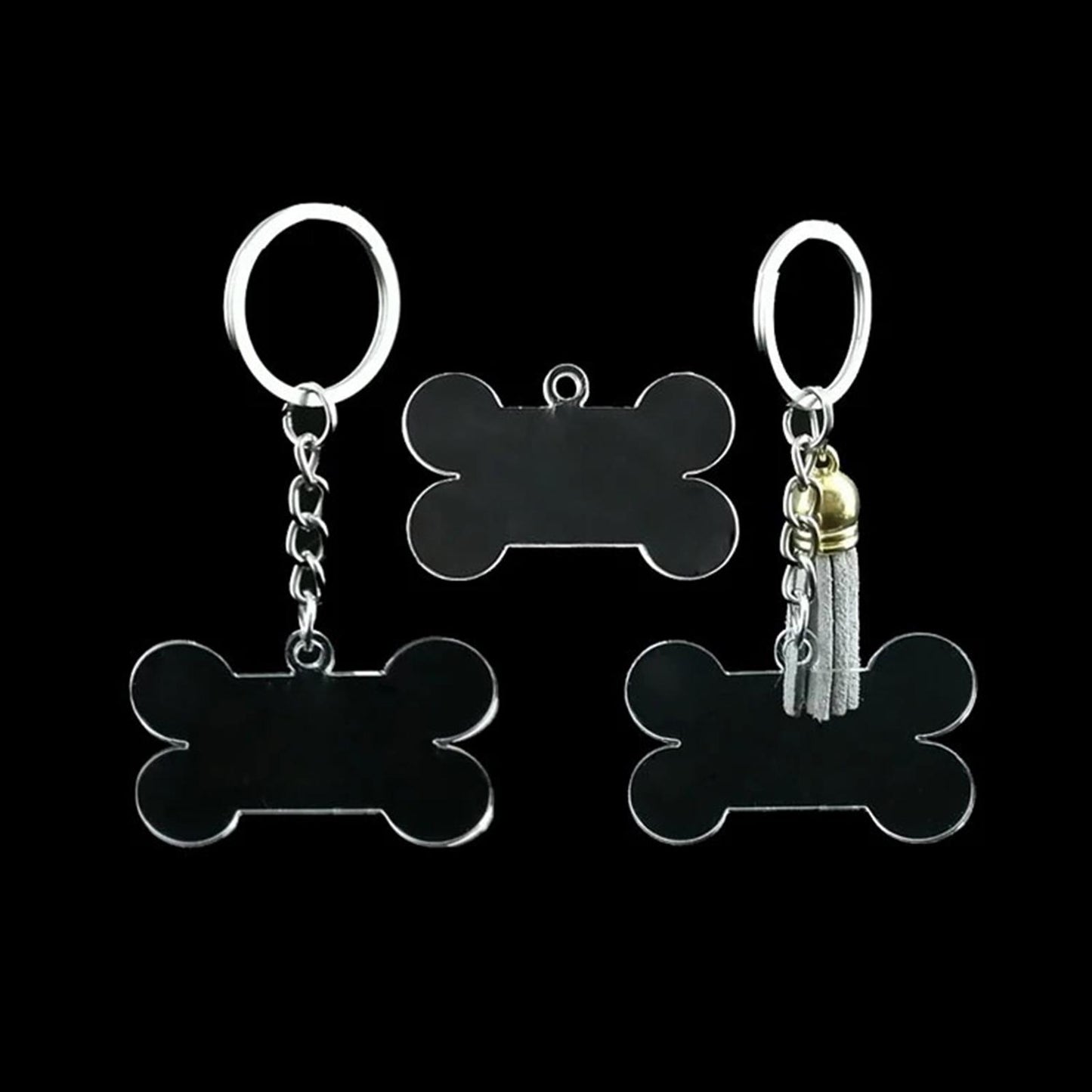 10pcs Acrylic Key Chain Keychain Blanks Pendants Charm Keyring No Tassels