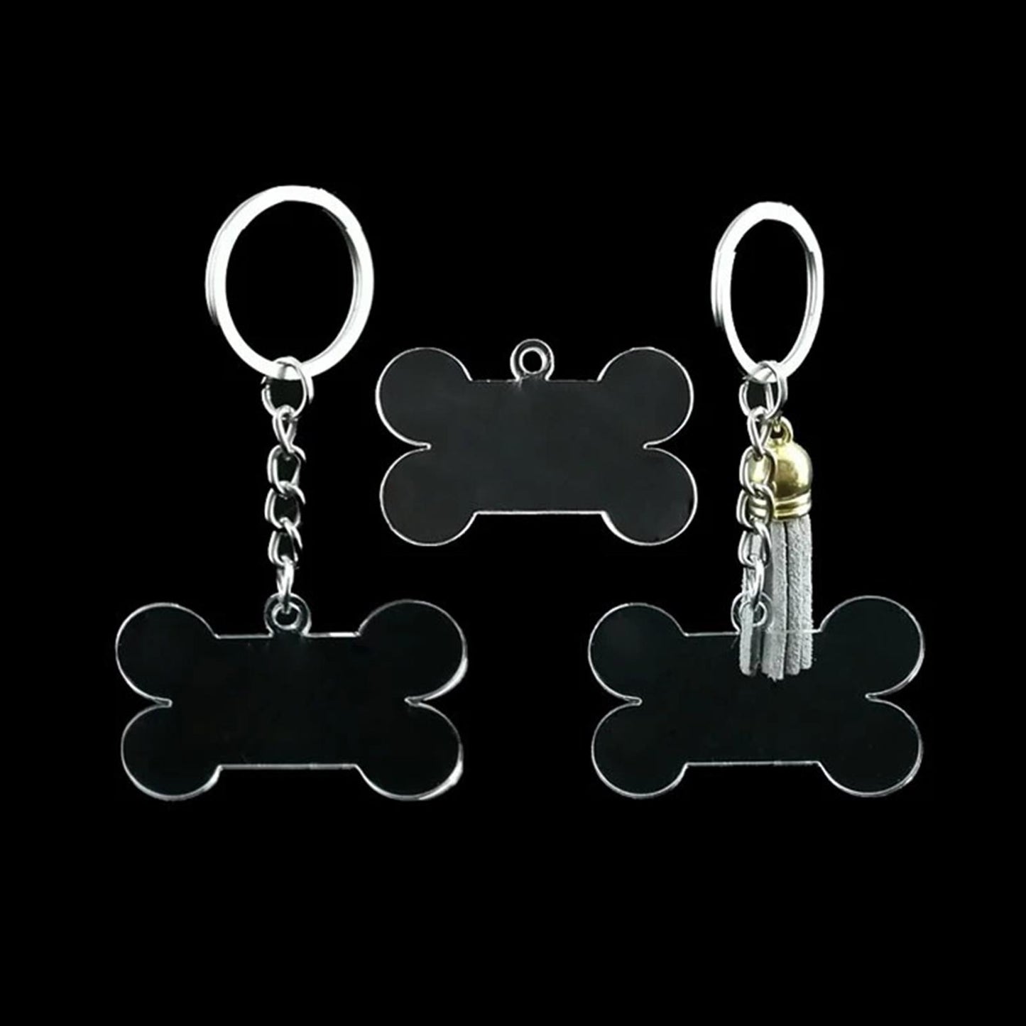 10pcs Acrylic Key Chain Keychain Blanks Pendants Charm Keyring No Tassels