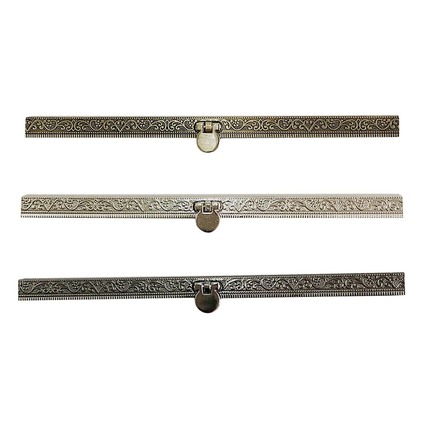Metal Coin Purse Bag Frames Kiss Clasp Locks, DIY Accessory Silver