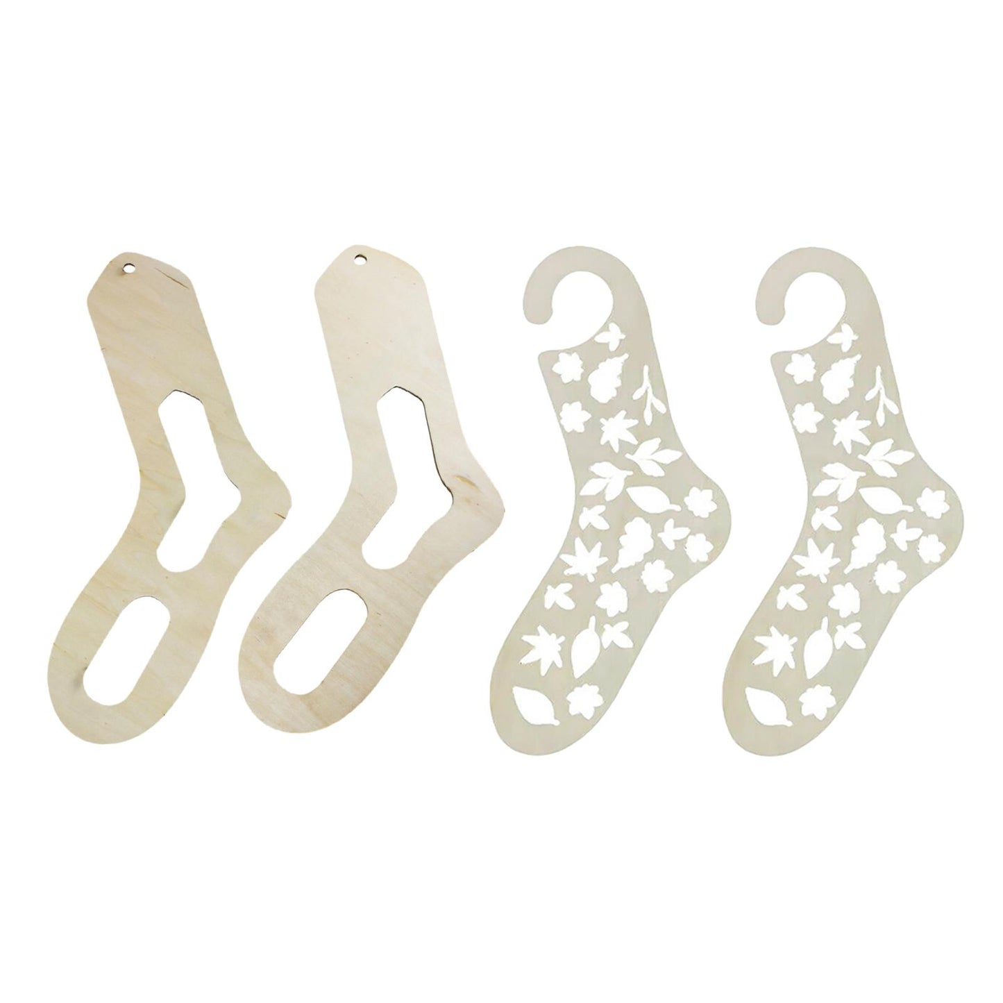 2 Pack Wooden Sock Blocker Stretchers Display Handmade Hand Knitting Mold A