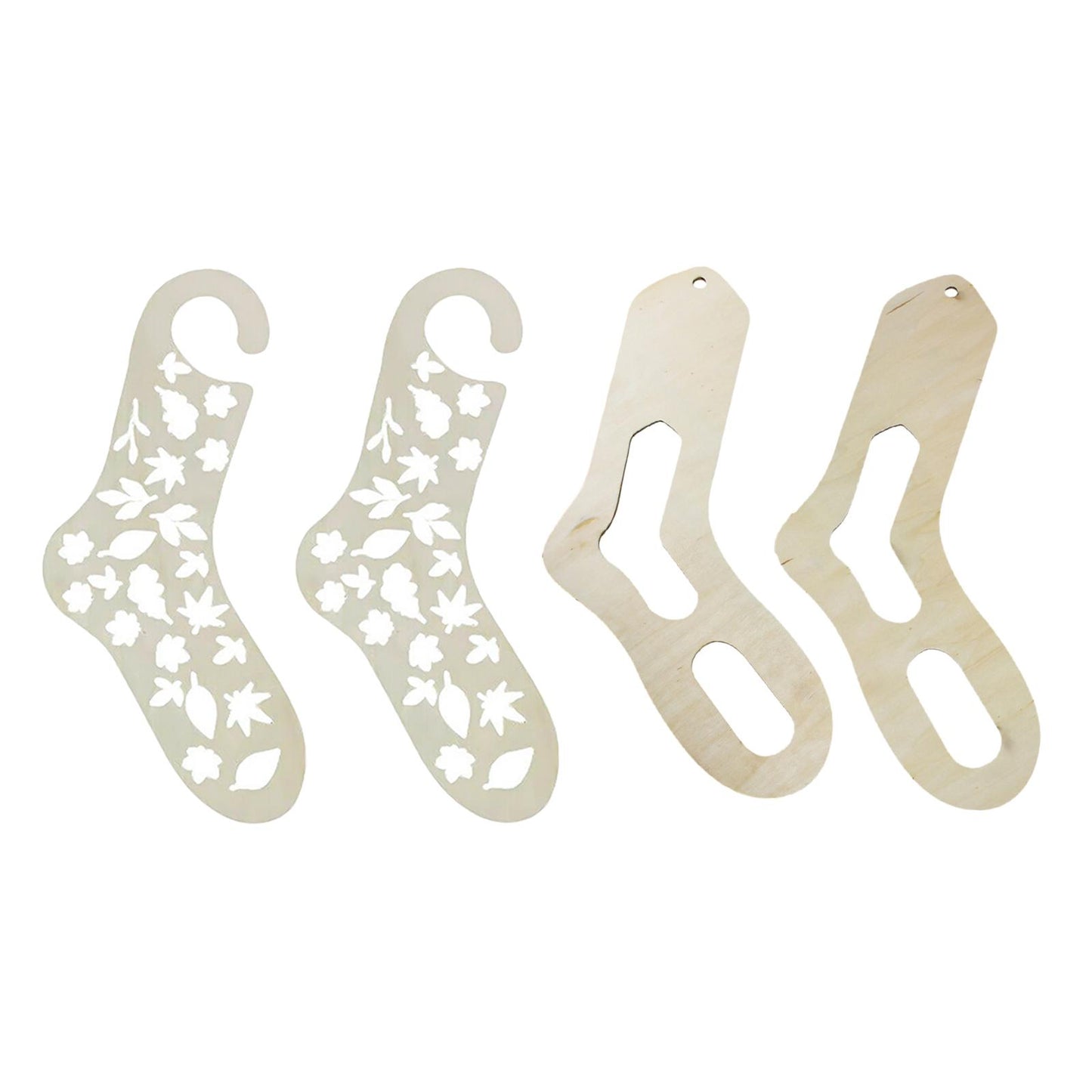 2 Pack Wooden Sock Blocker Stretchers Display Handmade Hand Knitting Mold A