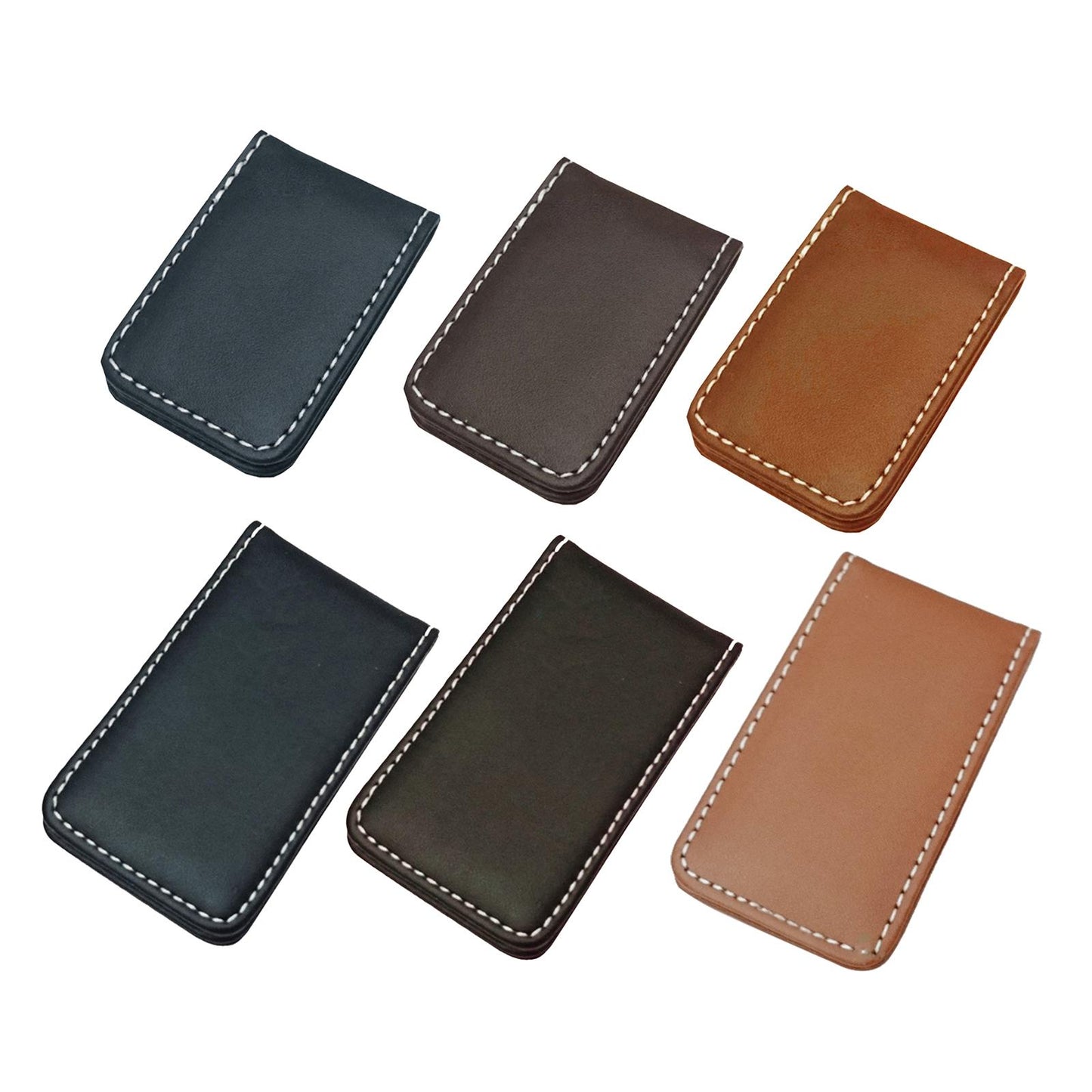 Magnetic Money Clip Dollar Cash Clamp Card Holder Wallet Black_60x41x8mm