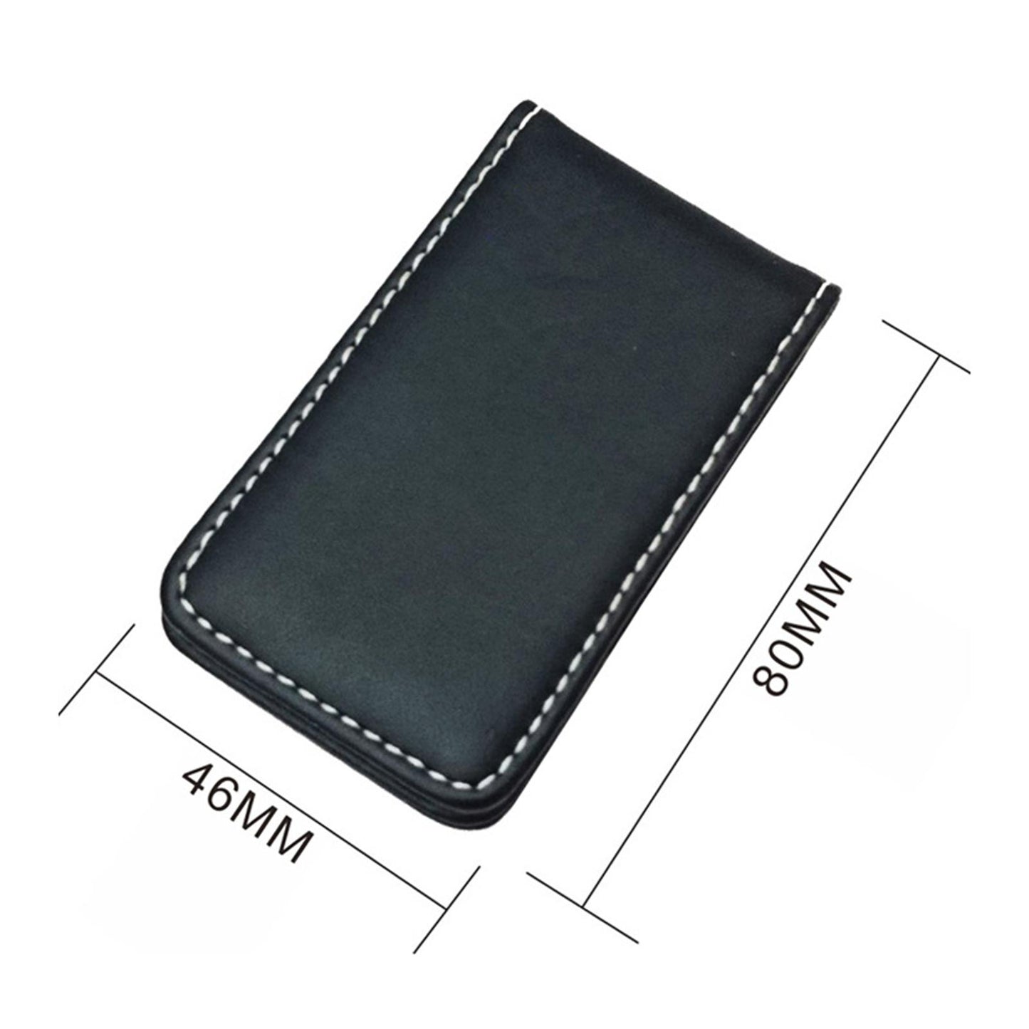 Magnetic Money Clip Dollar Cash Clamp Card Holder Wallet Black_80x46x8mm