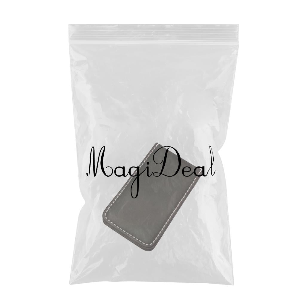 Magnetic Money Clip Dollar Cash Clamp Card Holder Wallet Coffee_80x46x8mm